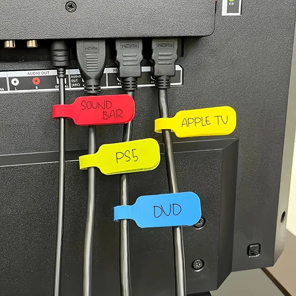 Reusable Waterproof Cable Labels Color-Coded Organizer Straps - ZYVEXO