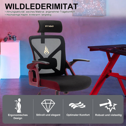 Symino Office Chair With Adjustable Headrest - ZYVEXO