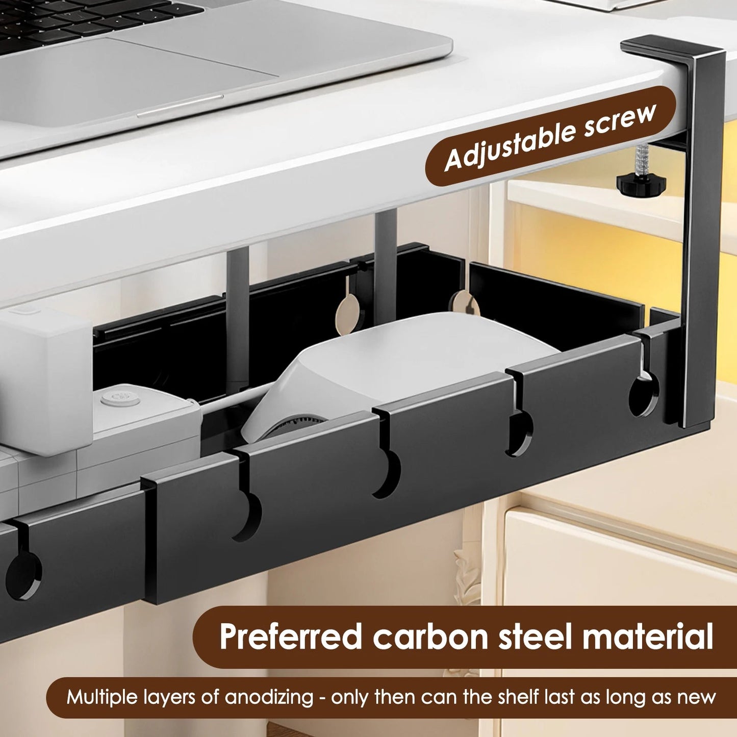 14CM Under Desk Cable Management - ZYVEXO