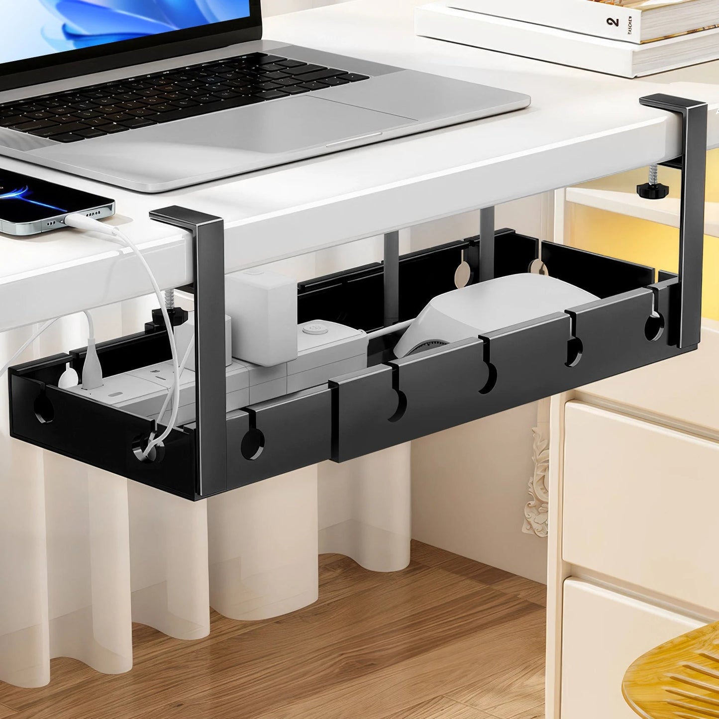 14CM Under Desk Cable Management - ZYVEXO