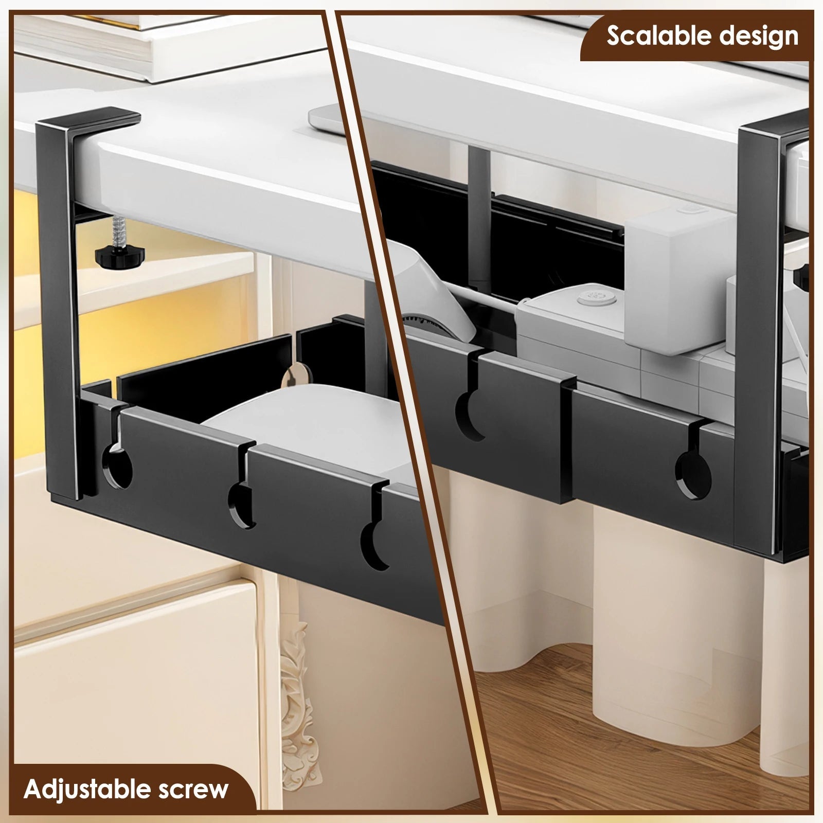 14CM Under Desk Cable Management - ZYVEXO