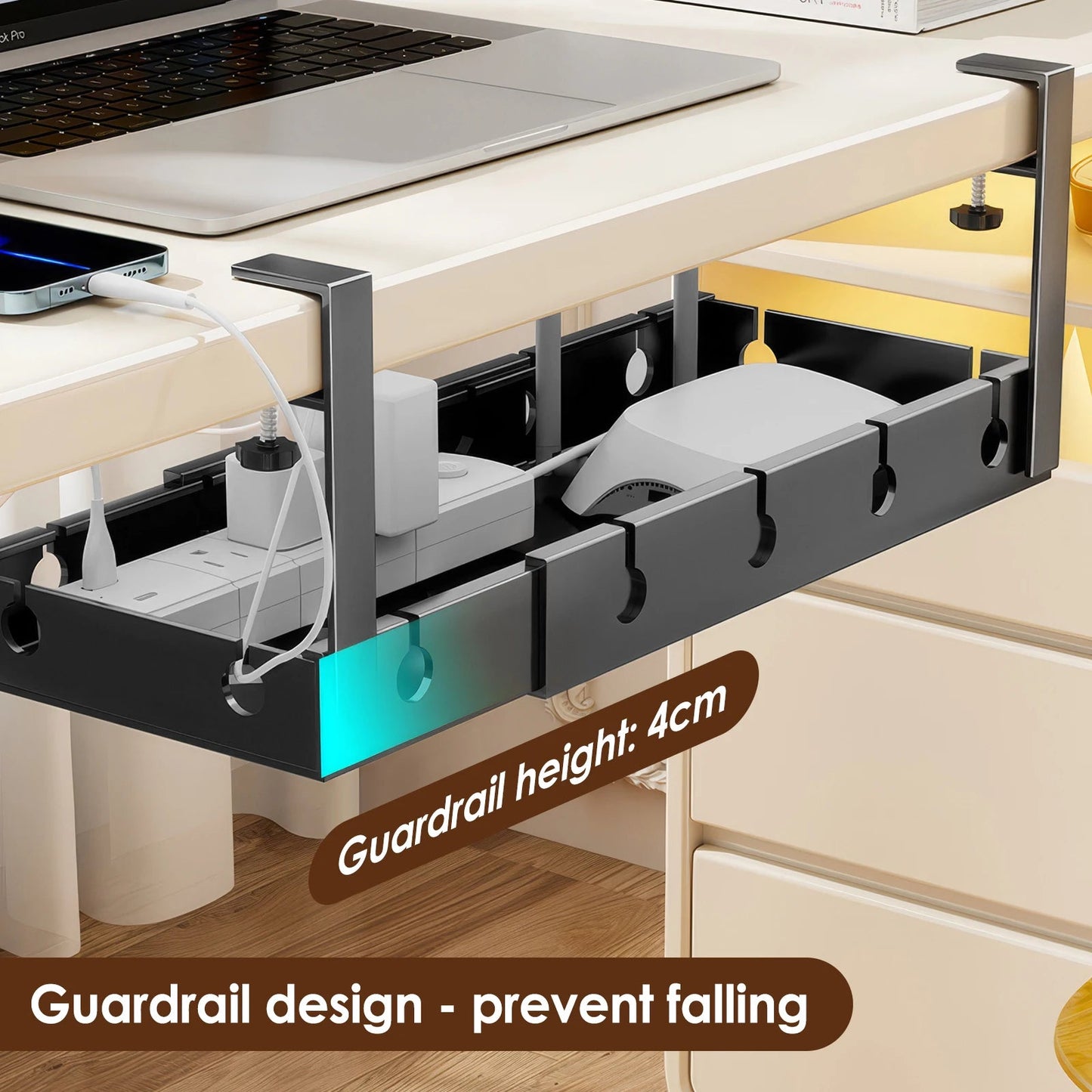 14CM Under Desk Cable Management - ZYVEXO