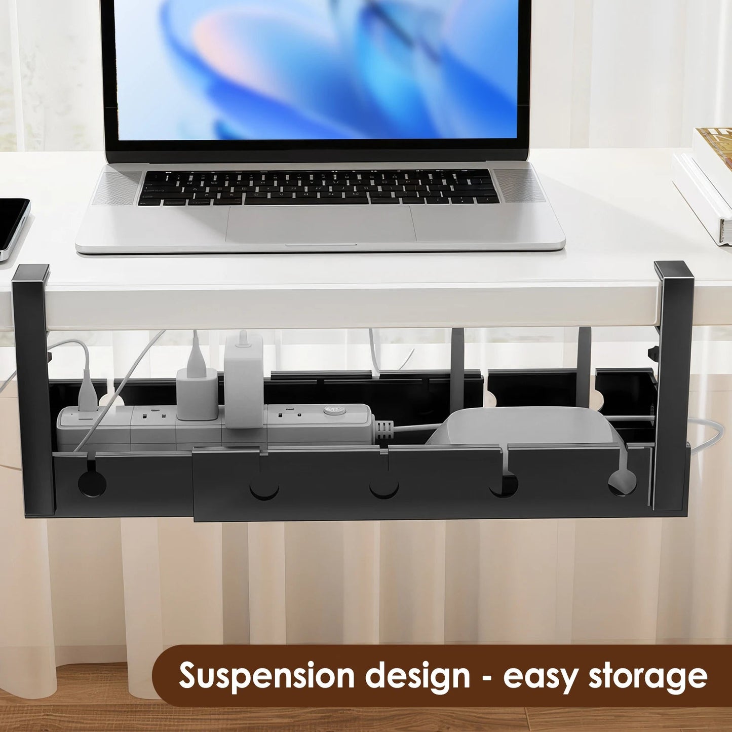 14CM Under Desk Cable Management - ZYVEXO