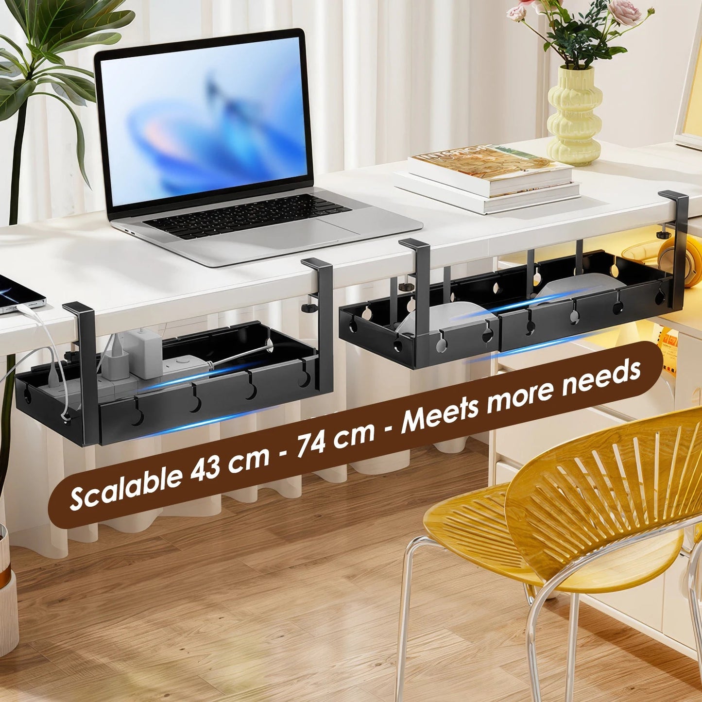 14CM Under Desk Cable Management - ZYVEXO