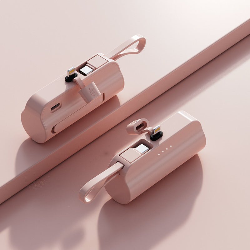5000mAh Portable Charger with Built-In Cable - ZYVEXO