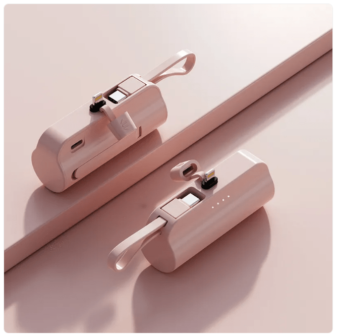 5000mAh Portable Charger with Built-In Cable - ZYVEXO