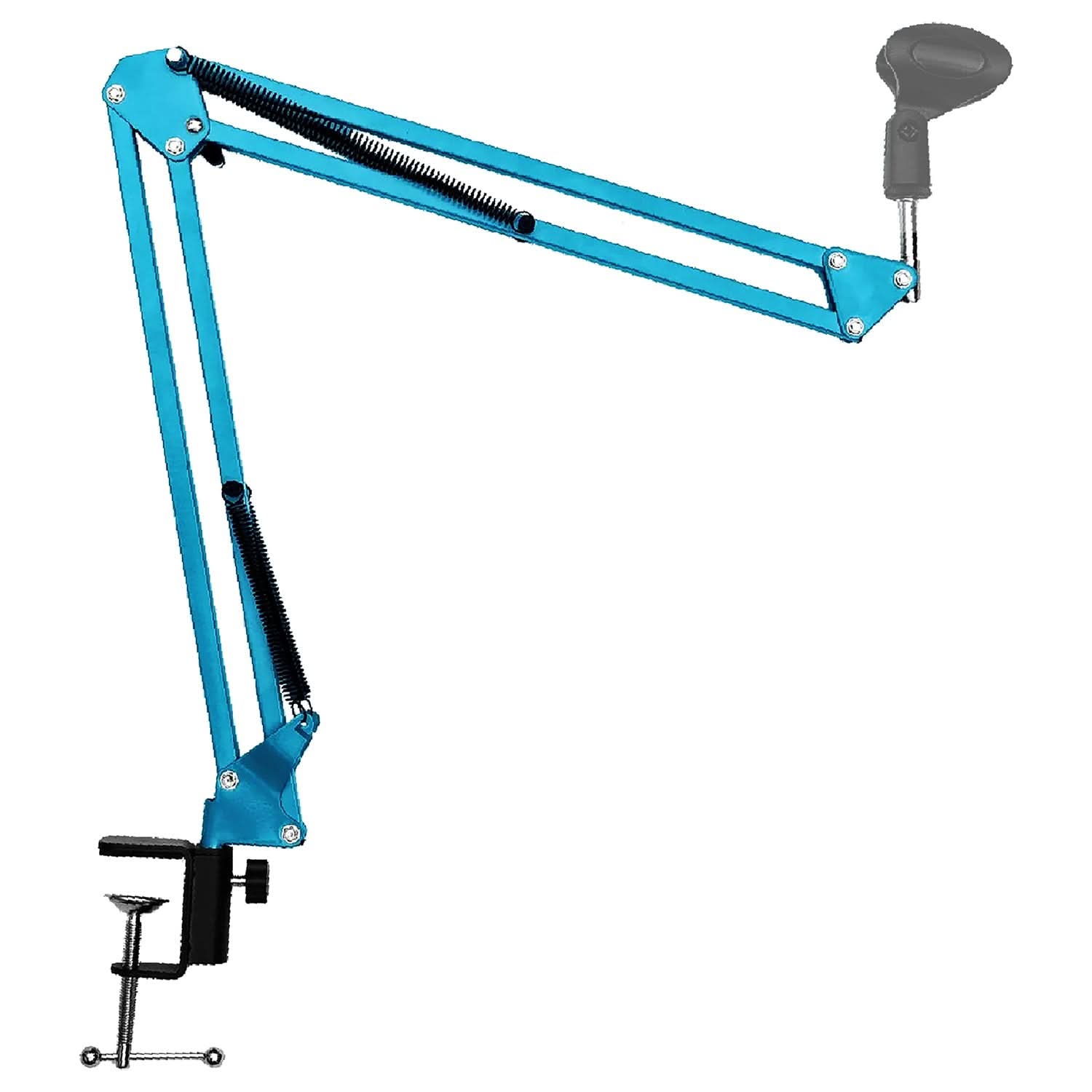 Adjustable microphone boom arm stand for podcast recording
