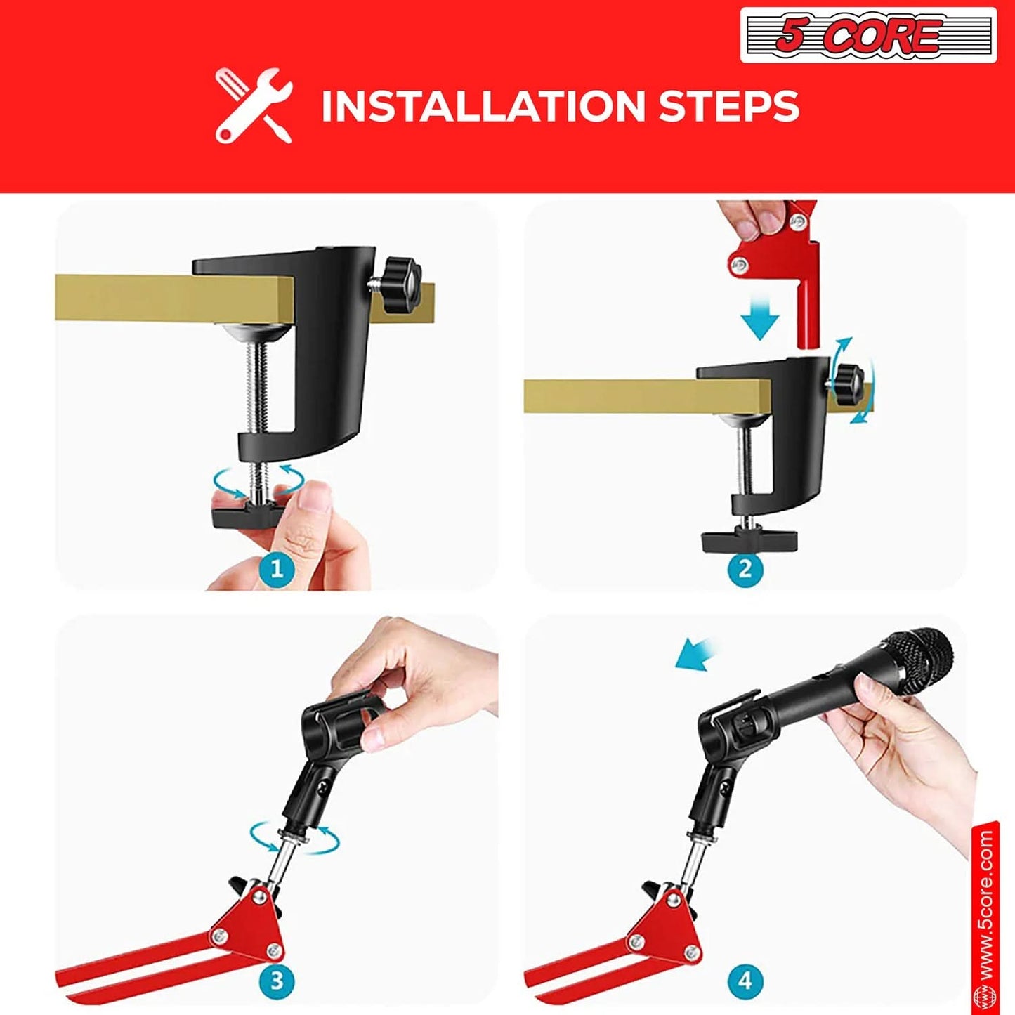 adjustable microphone boom arm stand