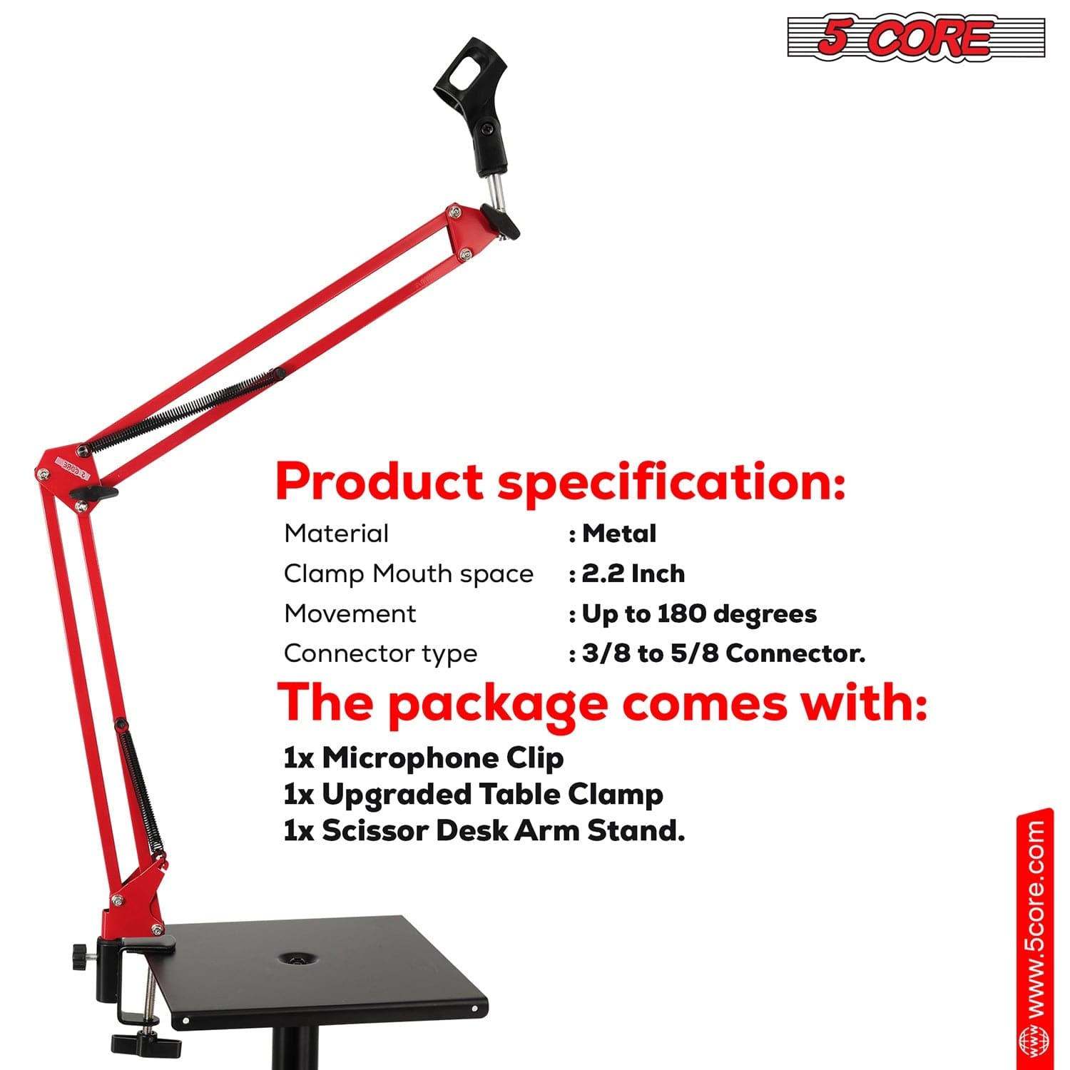 adjustable microphone boom arm stand