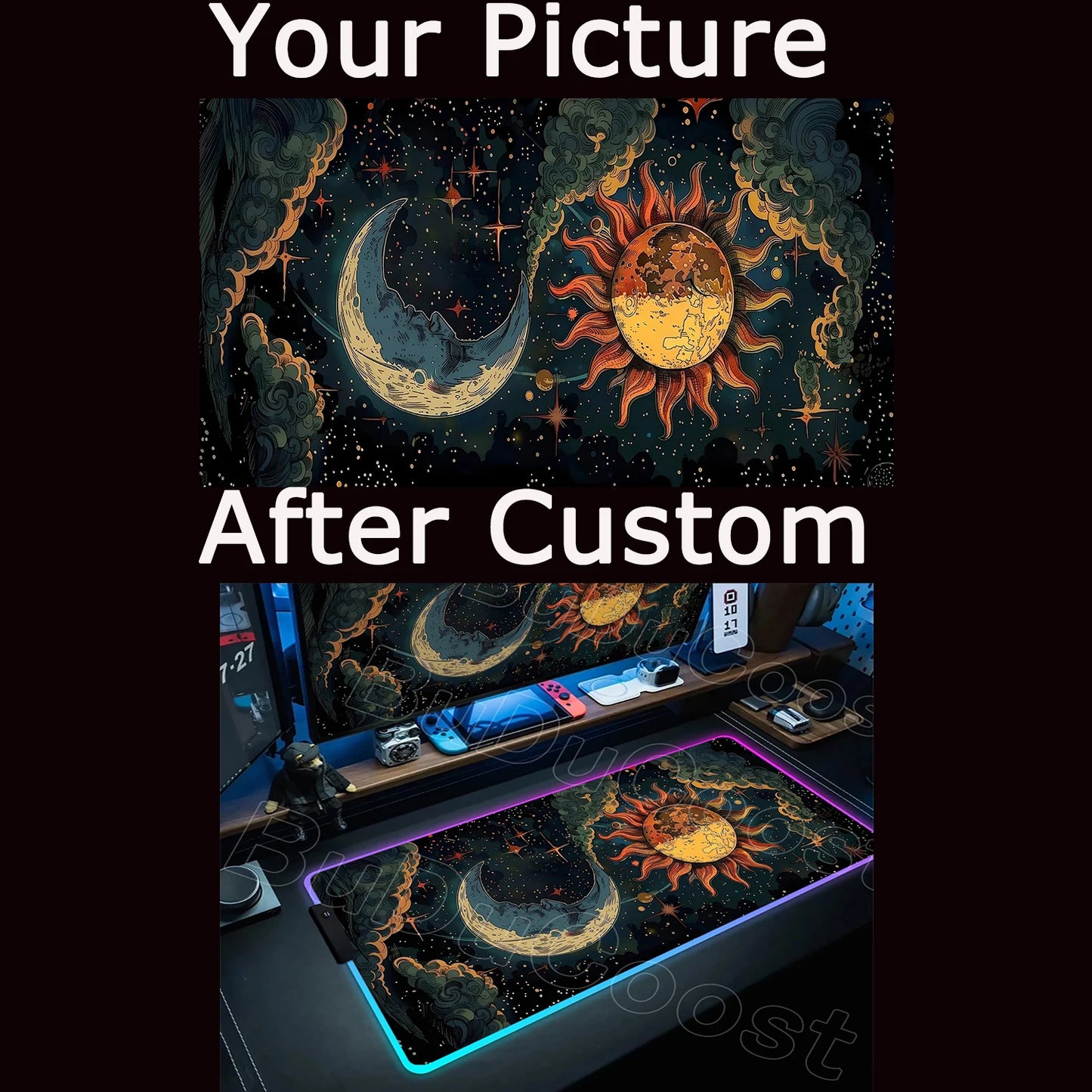 HD Printing Custom RGB Mausepad