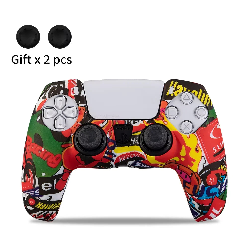 for PS5 Controller Silicone Protective Case Gamepad Rubber Cover Skin Sleeve Protector