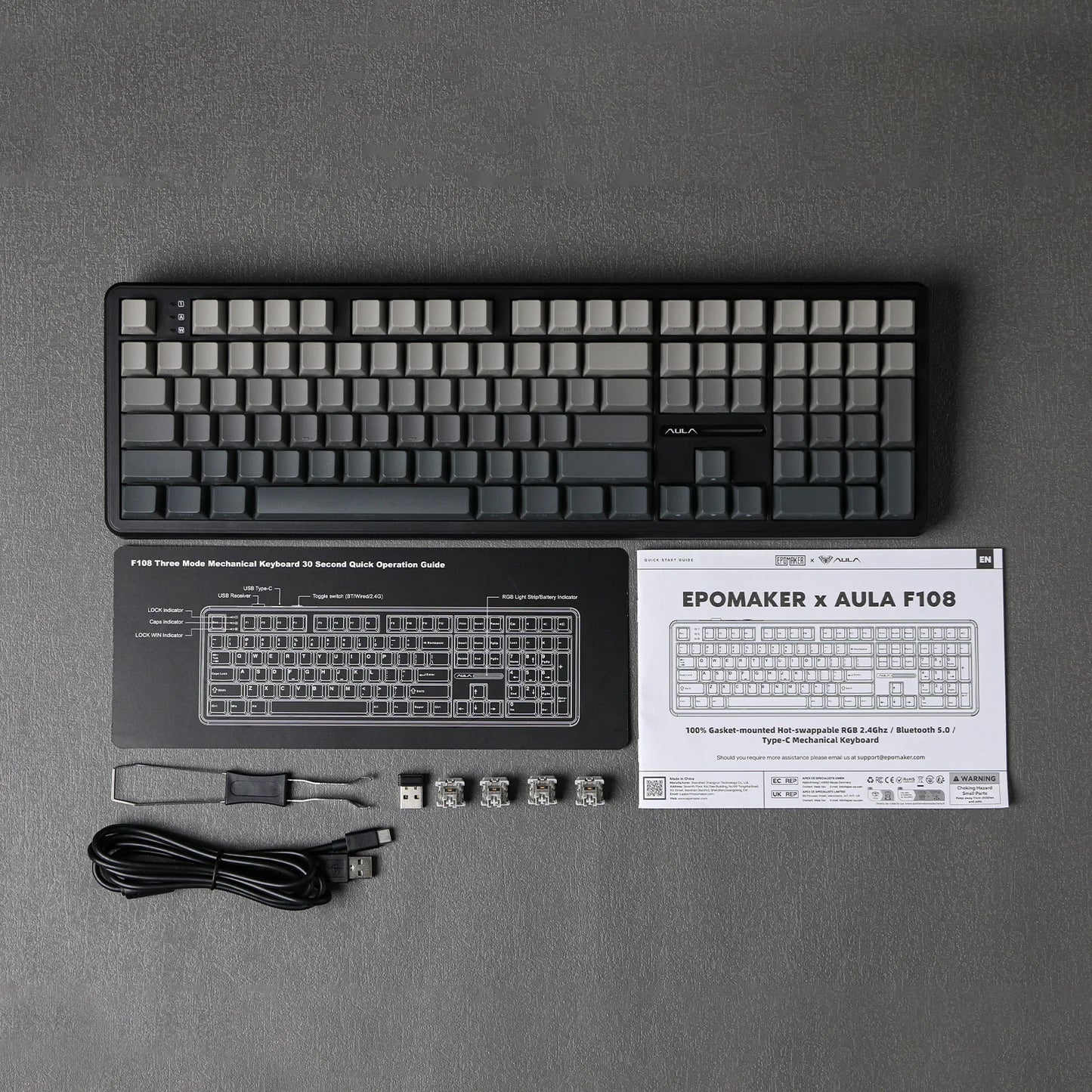 EPOMAKER x AULA F108  100% Wireless Mechanical Keyboard