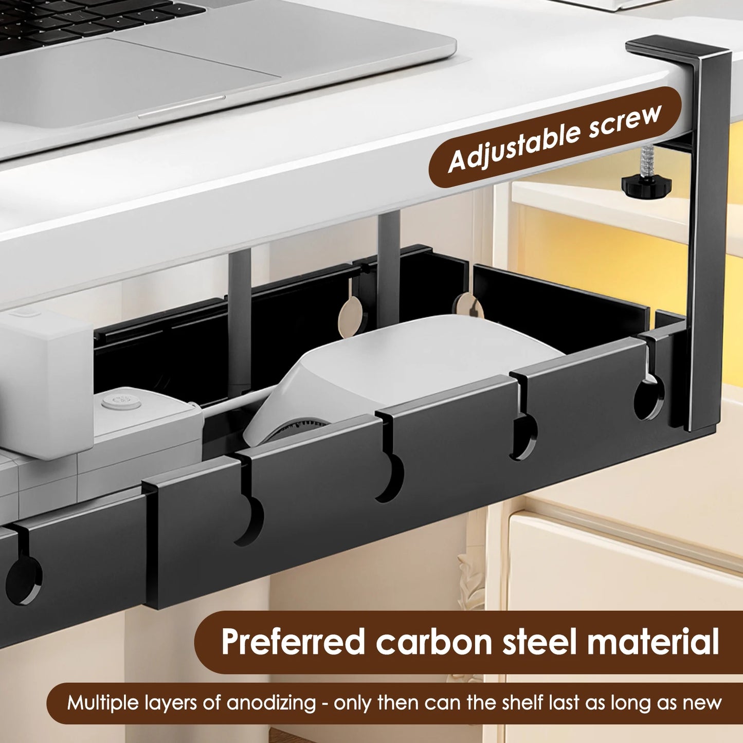 14CM Under Desk Cable Management