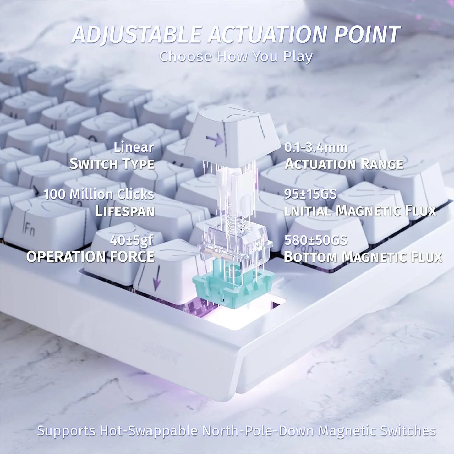 ATTACK SHARK X68  Mechanical Gaming Keyboard 60%