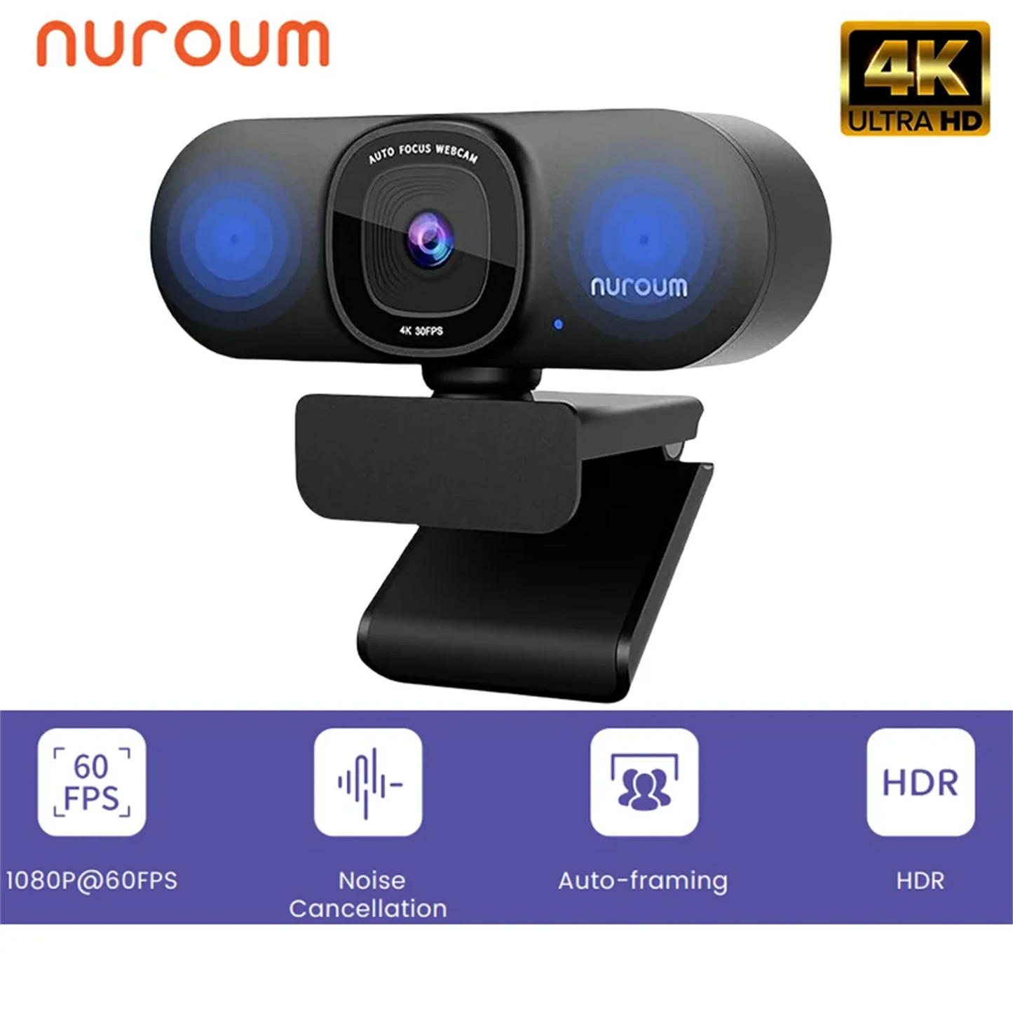 NUROUM V32AF 4k Full Hd Webcam