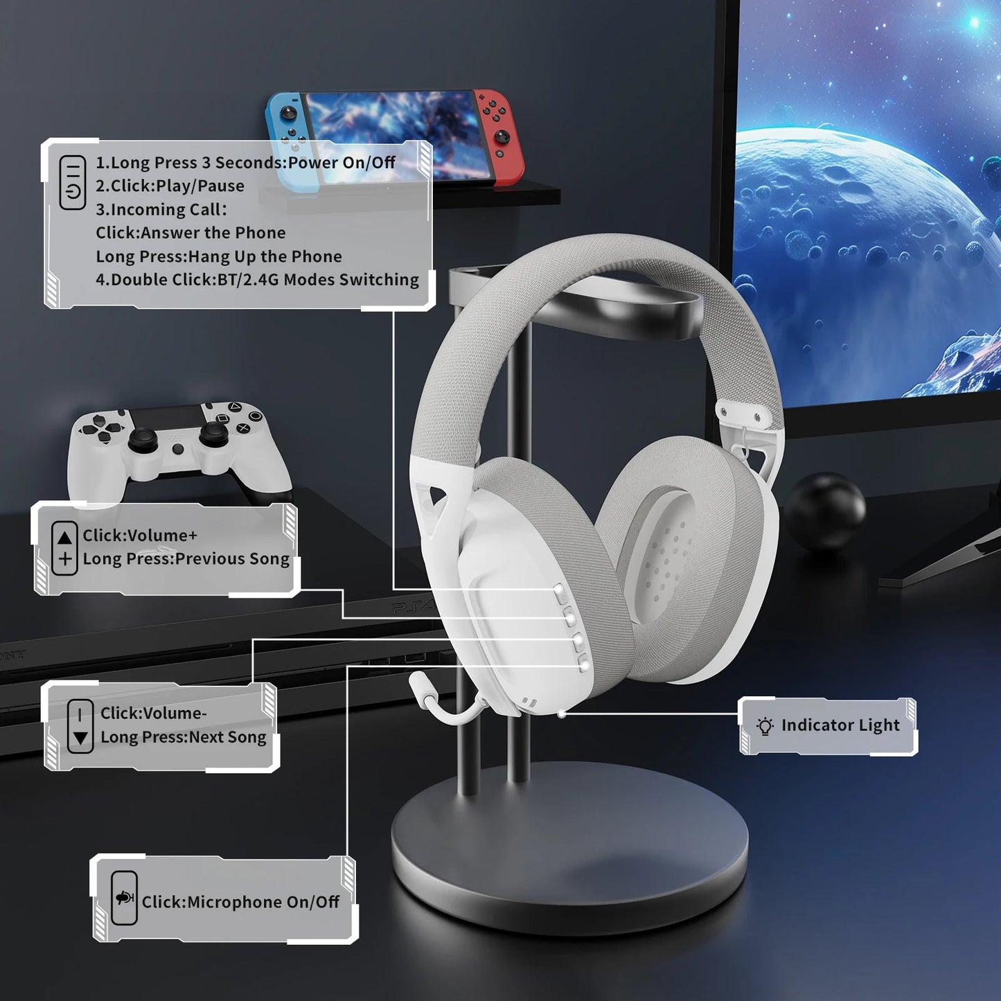 ATTACK SHARK Gaming Headset - ZYVEXO