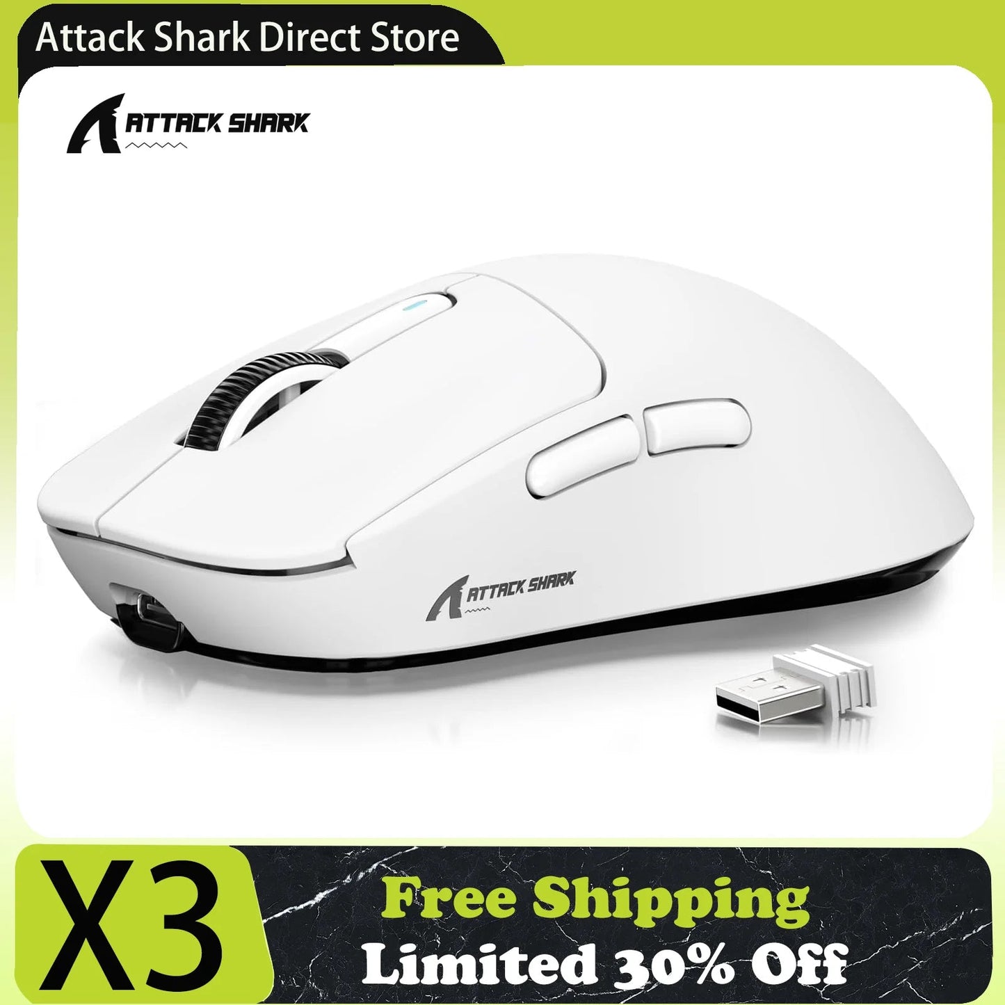 ATTACK SHARK X3 Gaming Mouse - ZYVEXO