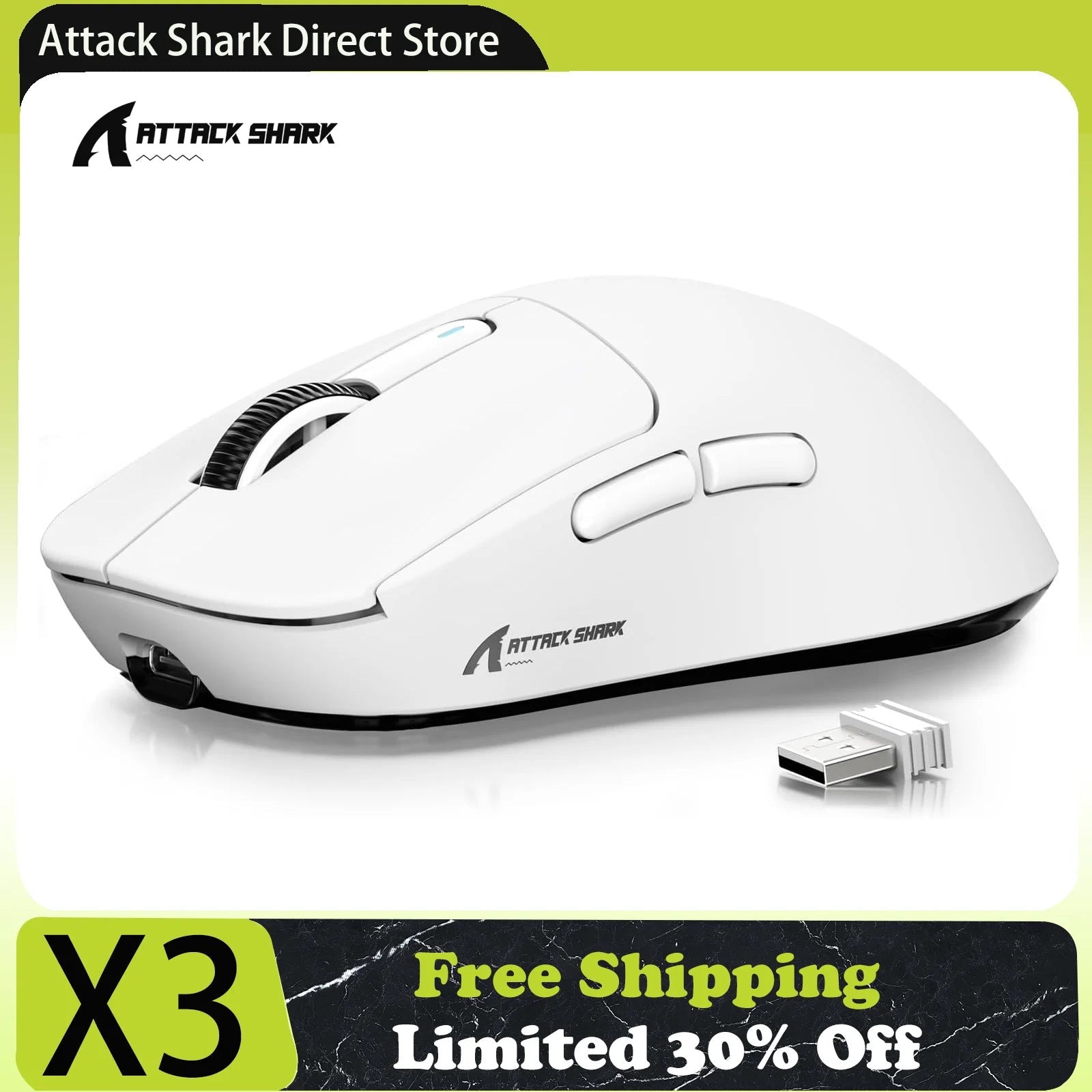 ATTACK SHARK X3 Gaming Mouse - ZYVEXO