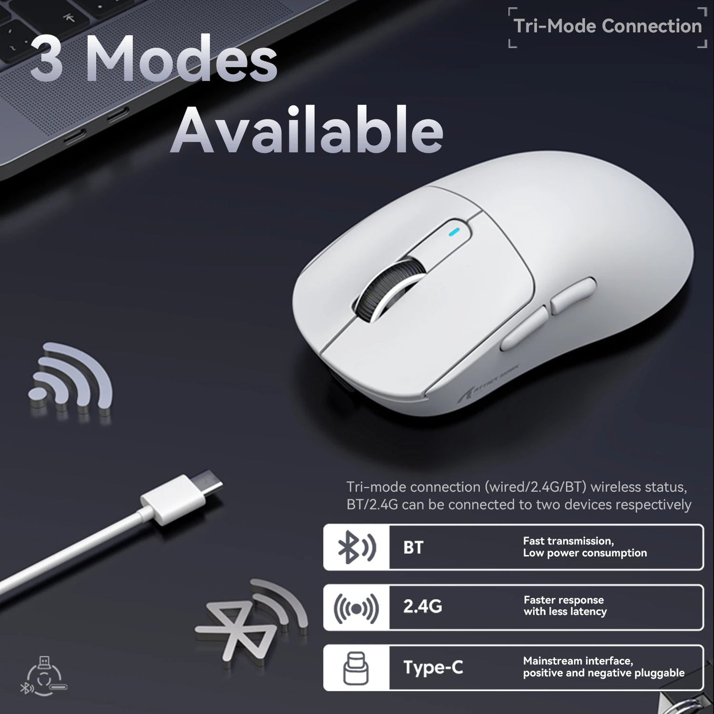 ATTACK SHARK X3 Gaming Mouse - ZYVEXO