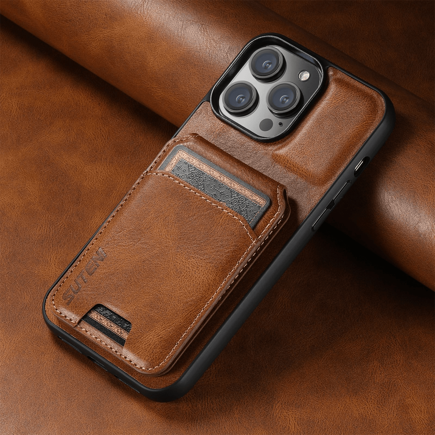 leather phone case with card holder