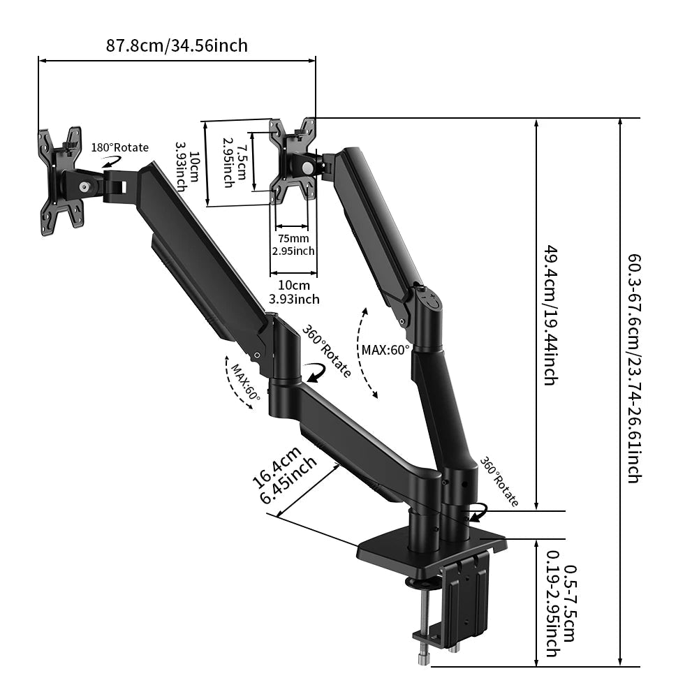 Dual Monitor holder - ZYVEXO