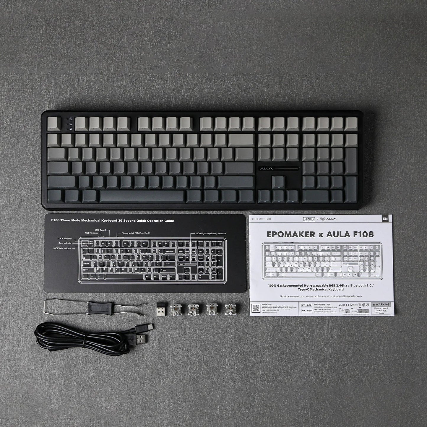 EPOMAKER x AULA F108 100% Wireless Mechanical Keyboard - ZYVEXO