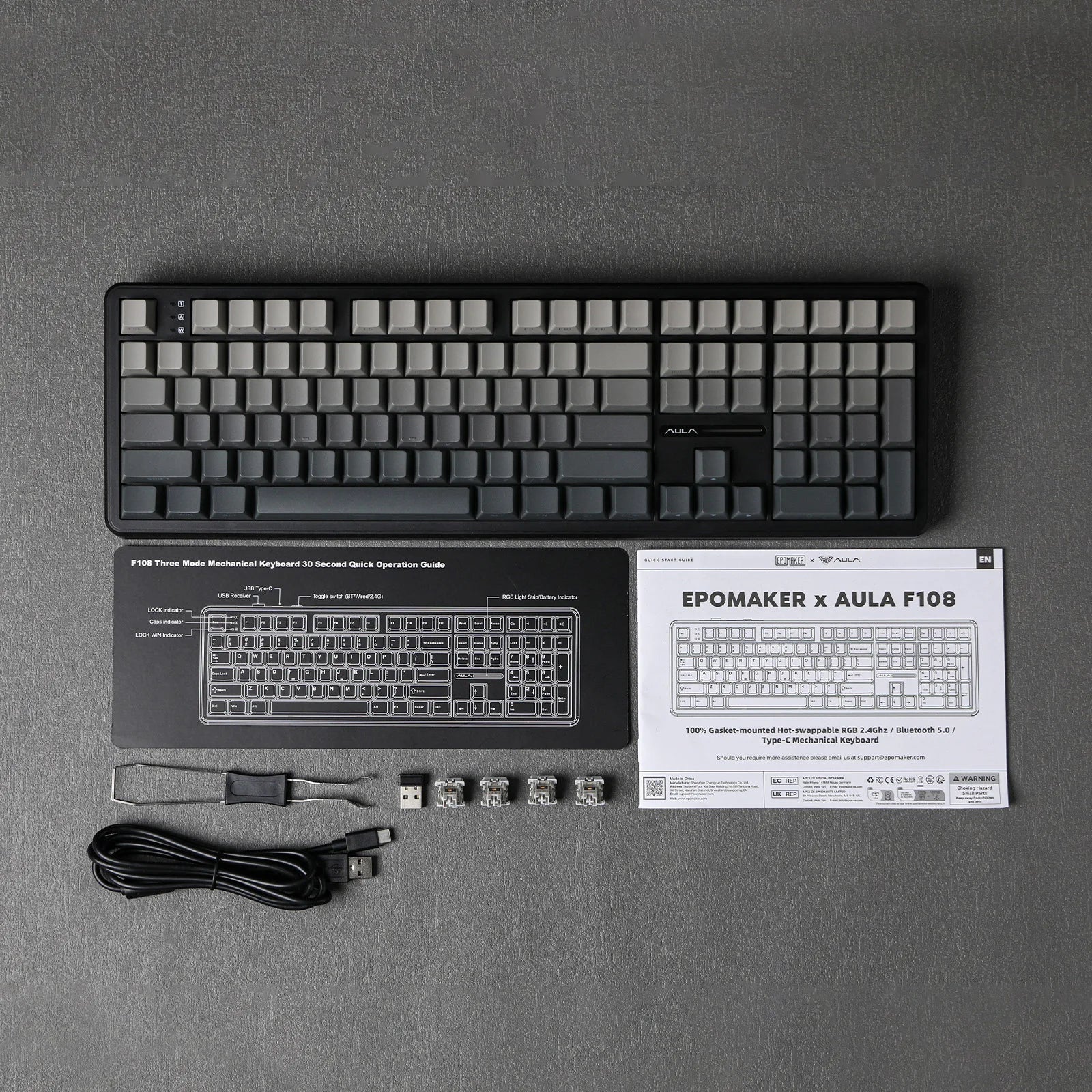 EPOMAKER x AULA F108 100% Wireless Mechanical Keyboard - ZYVEXO