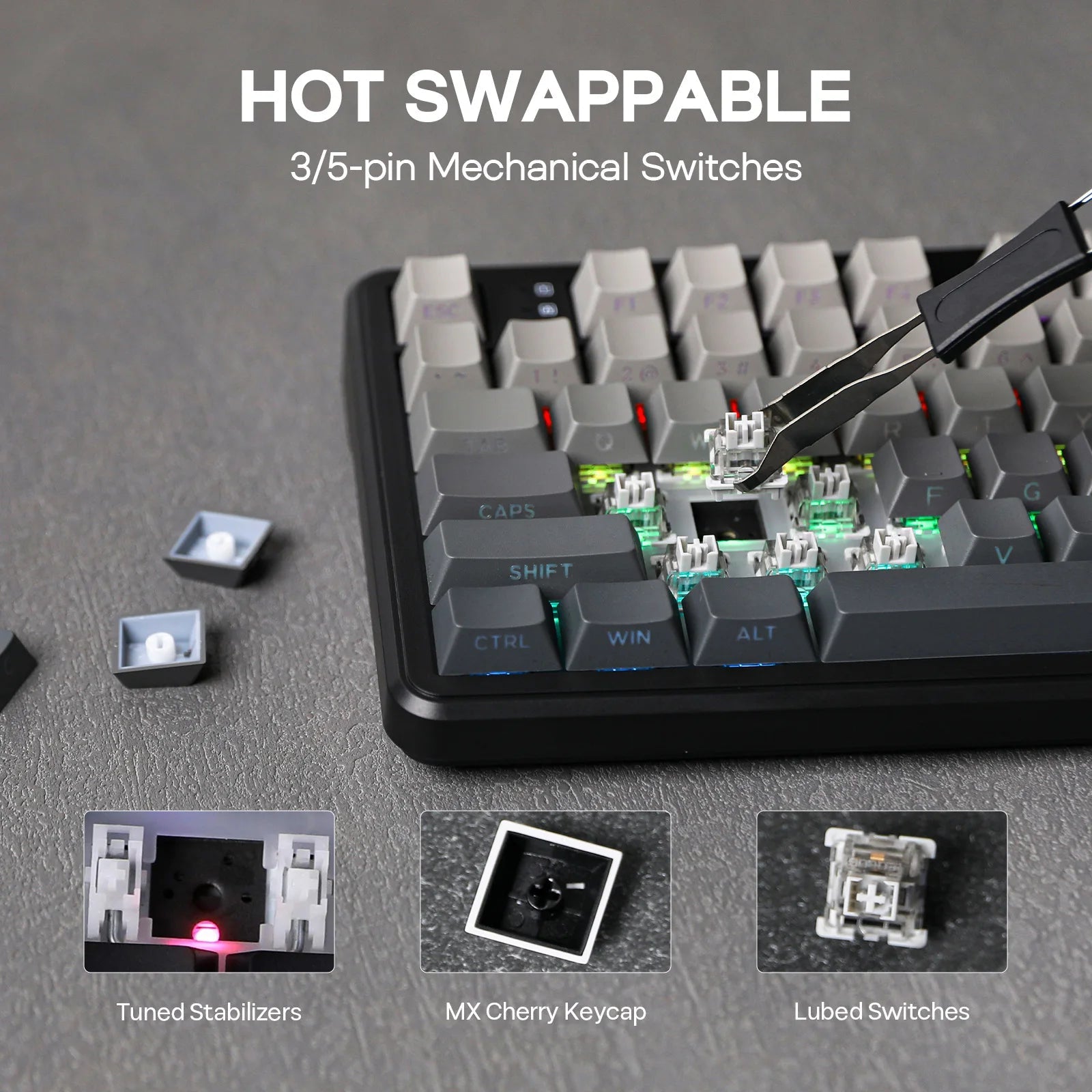 EPOMAKER x AULA F108 100% Wireless Mechanical Keyboard - ZYVEXO