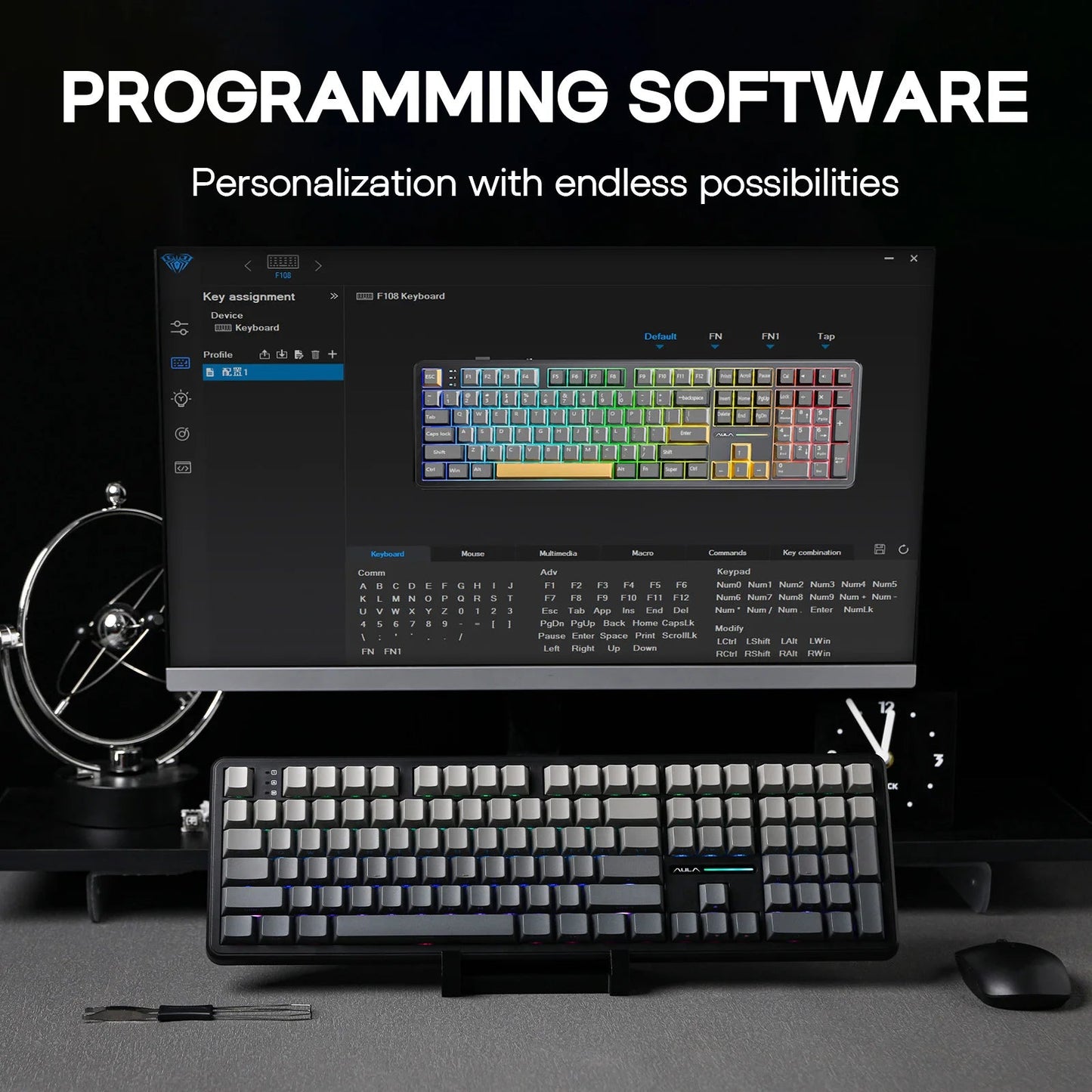 EPOMAKER x AULA F108 100% Wireless Mechanical Keyboard - ZYVEXO