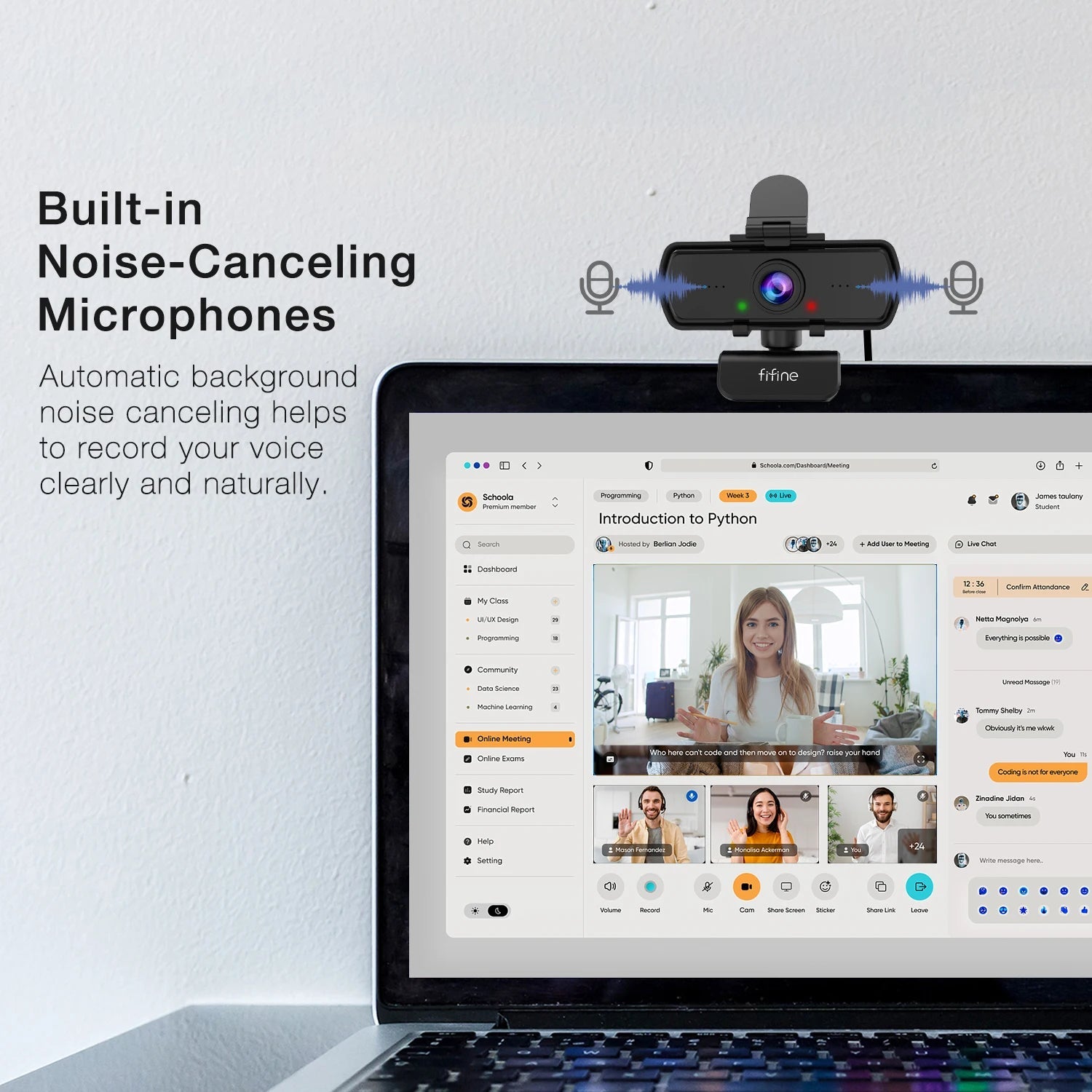 FIFINE 1440p Full HD PC Webcam with Microphone - ZYVEXO