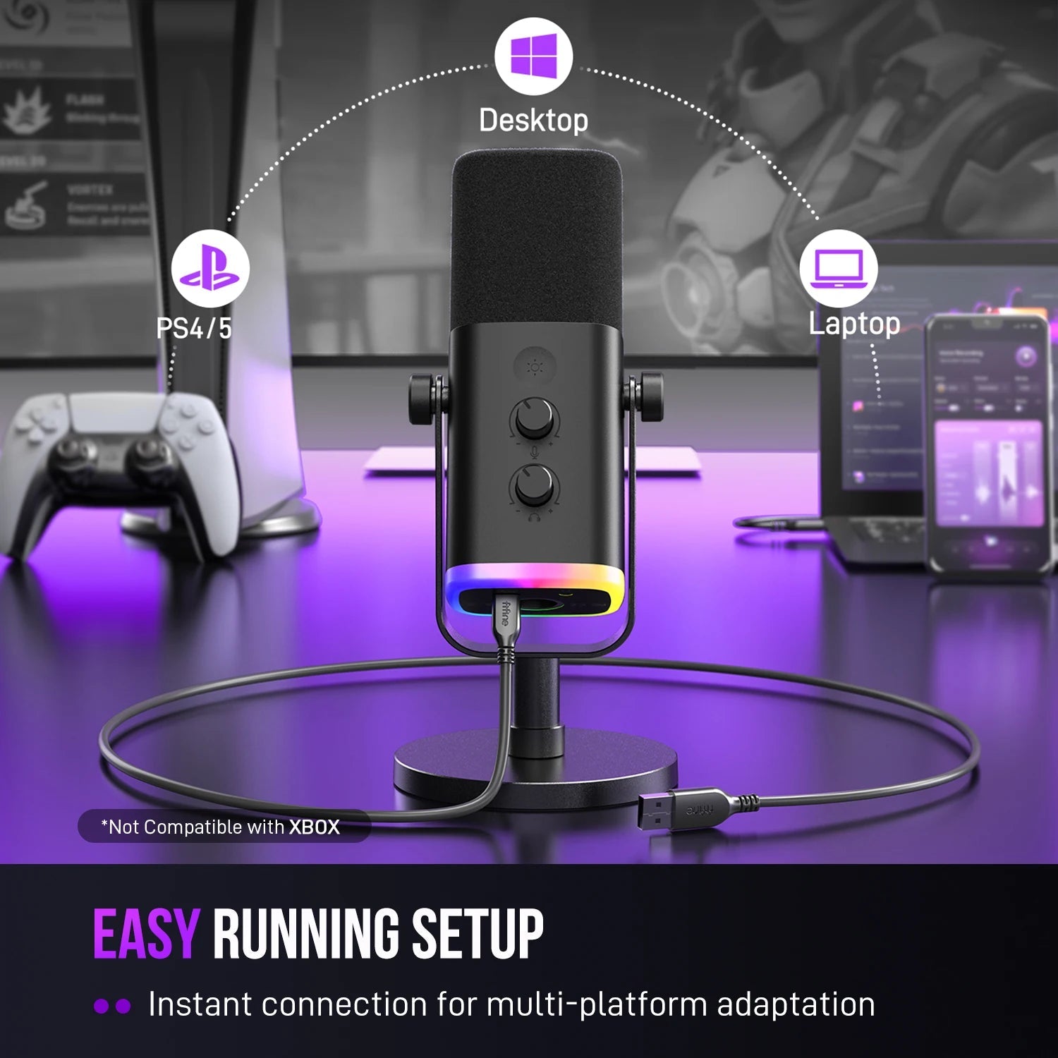 RGB USB XLR Microphone