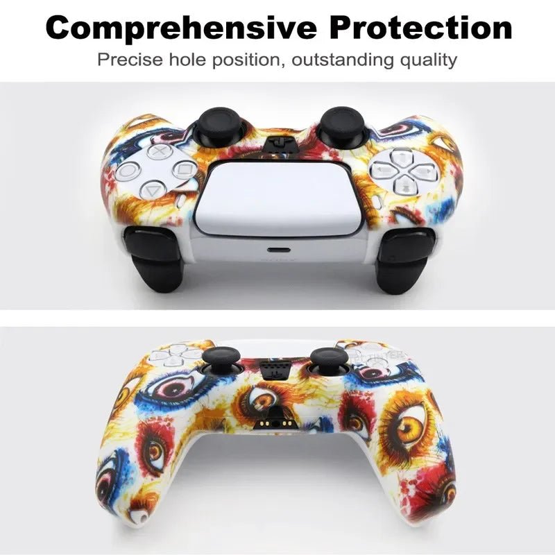 for PS5 Controller Silicone Protective Case Gamepad Rubber Cover Skin Sleeve Protector - ZYVEXO
