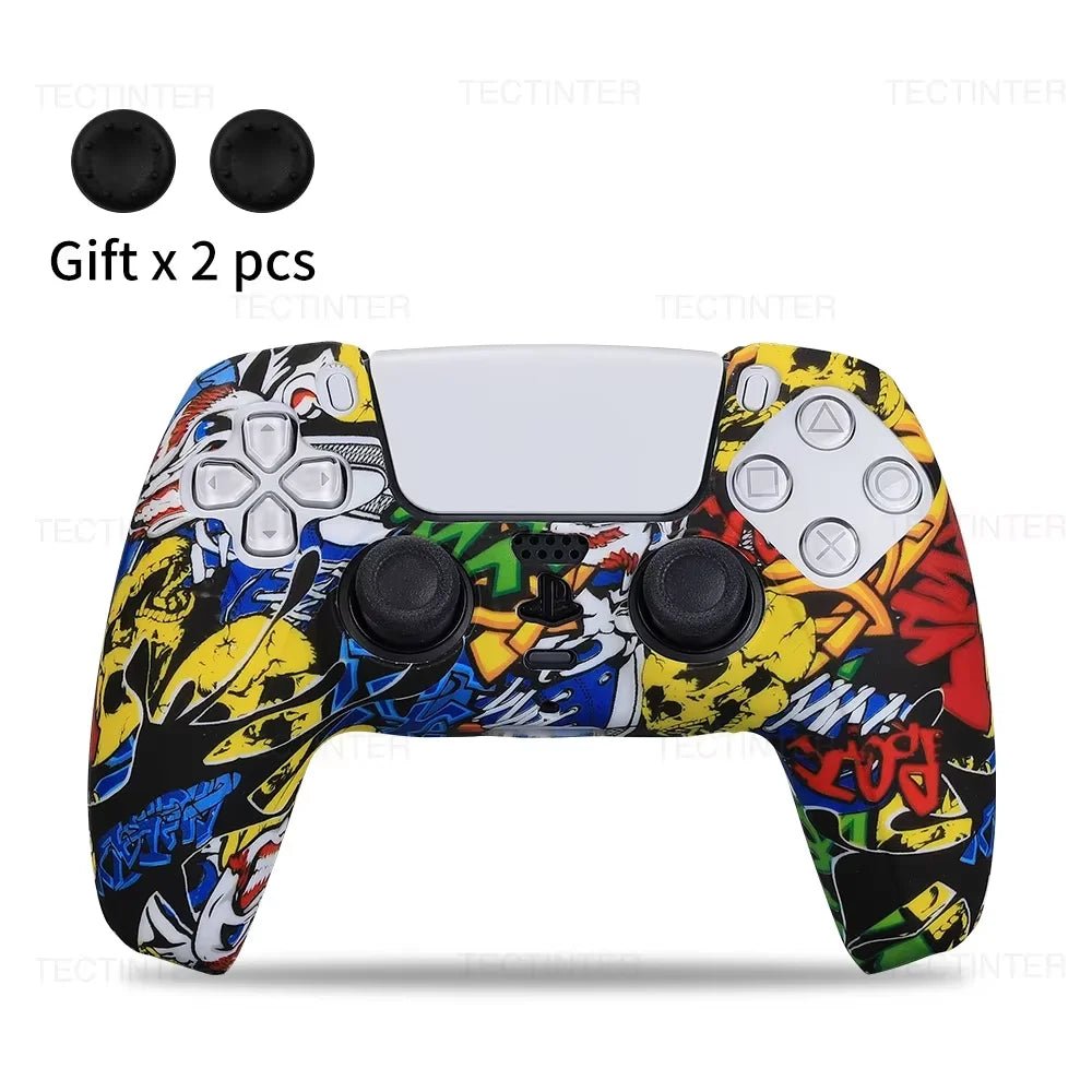 for PS5 Controller Silicone Protective Case Gamepad Rubber Cover Skin Sleeve Protector - ZYVEXO