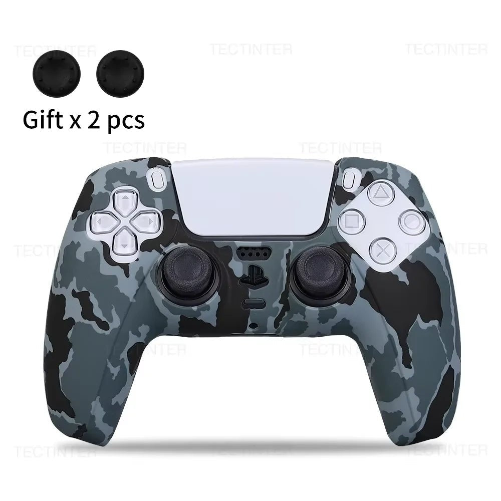 for PS5 Controller Silicone Protective Case Gamepad Rubber Cover Skin Sleeve Protector - ZYVEXO