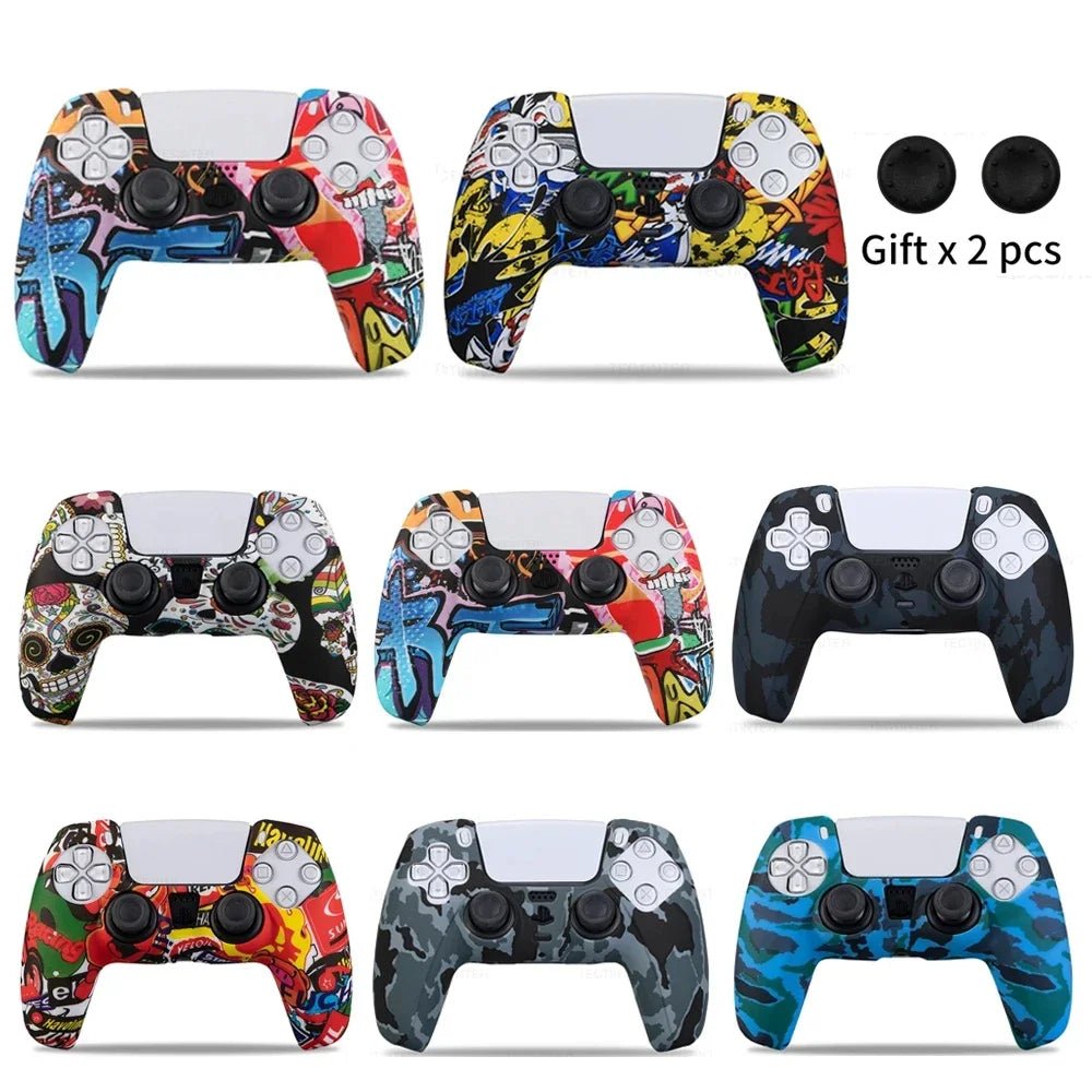 for PS5 Controller Silicone Protective Case Gamepad Rubber Cover Skin Sleeve Protector - ZYVEXO