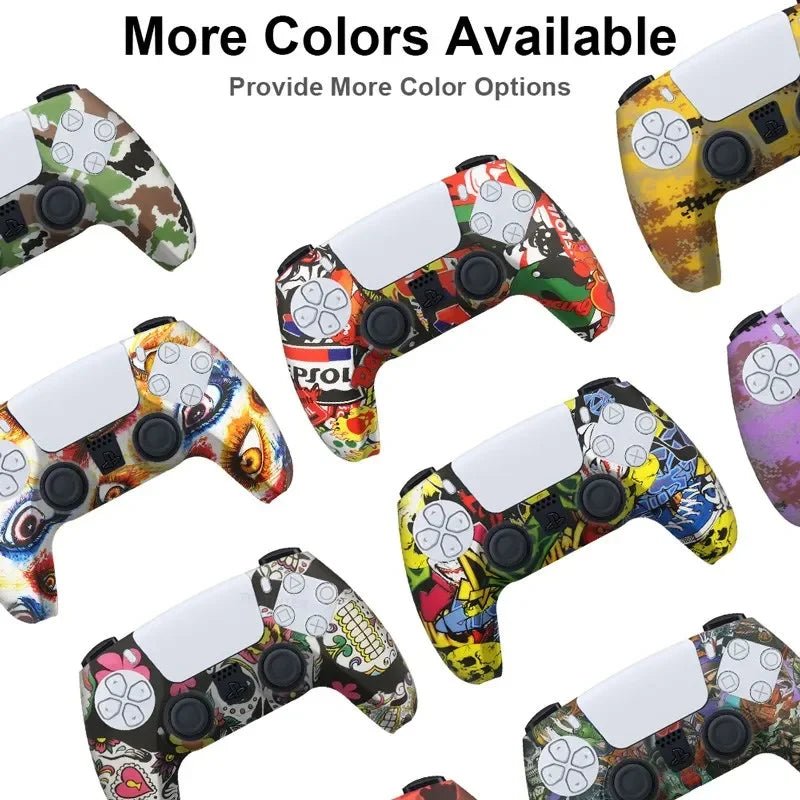 for PS5 Controller Silicone Protective Case Gamepad Rubber Cover Skin Sleeve Protector - ZYVEXO