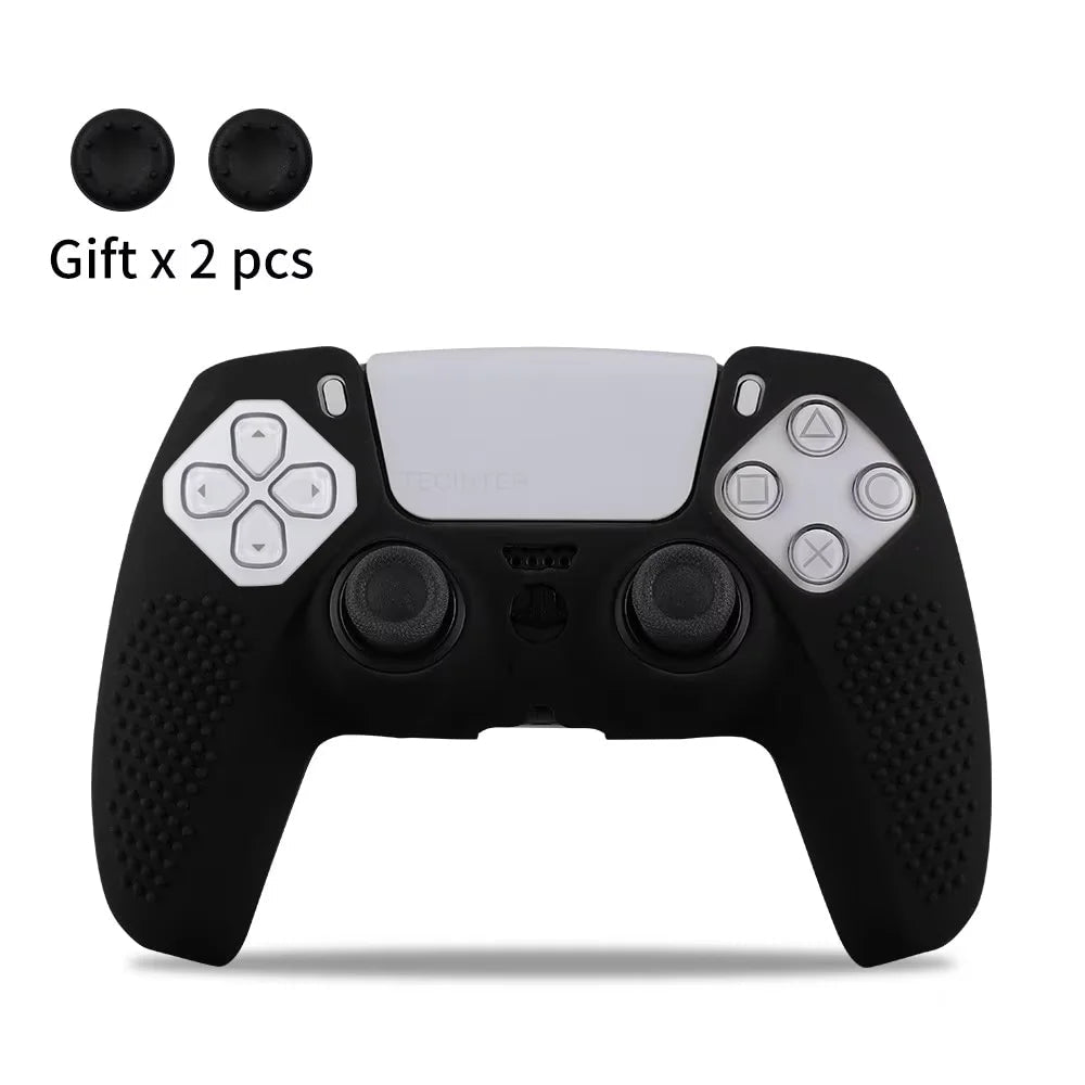 for PS5 Controller Silicone Protective Case Gamepad Rubber Cover Skin Sleeve Protector - ZYVEXO