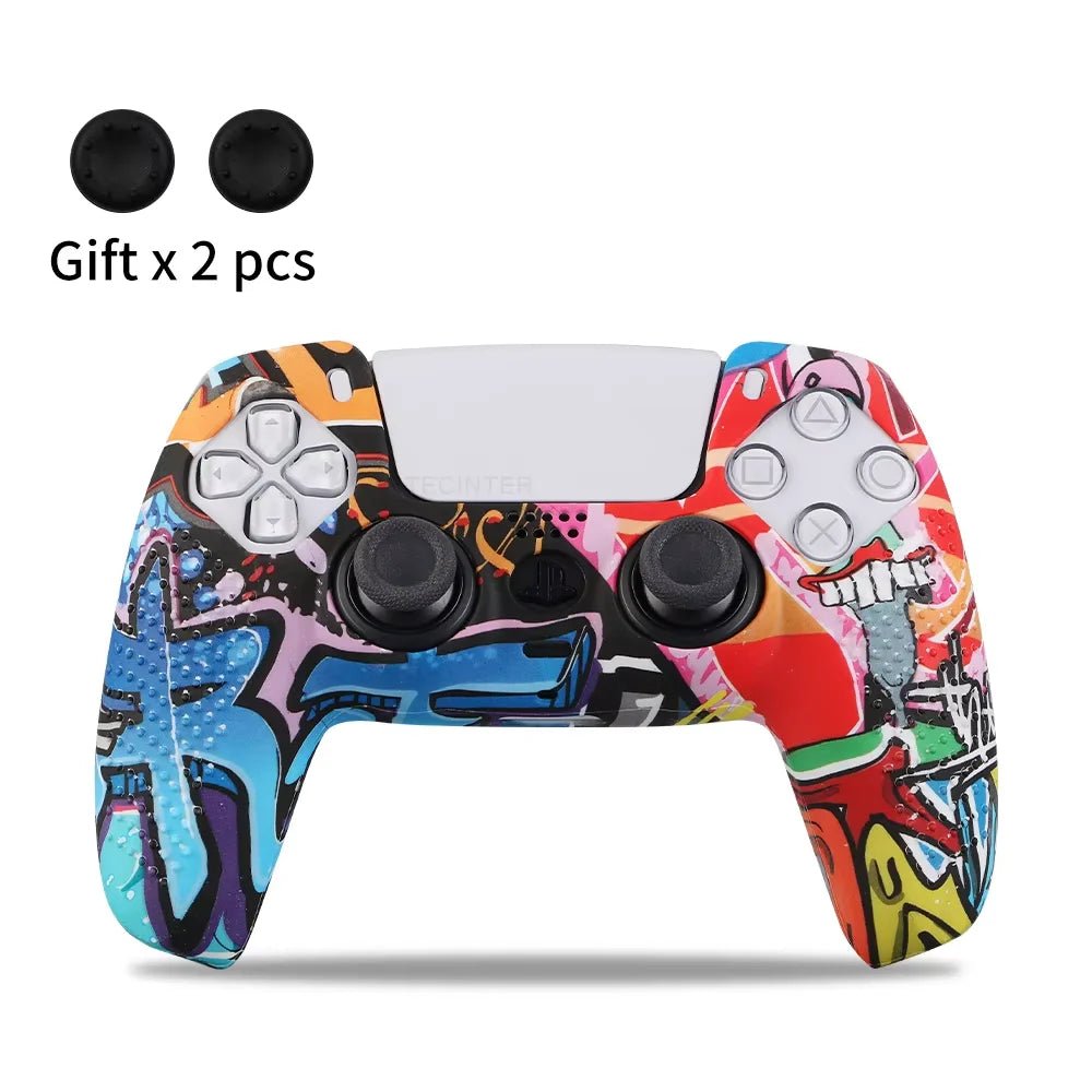 for PS5 Controller Silicone Protective Case Gamepad Rubber Cover Skin Sleeve Protector - ZYVEXO