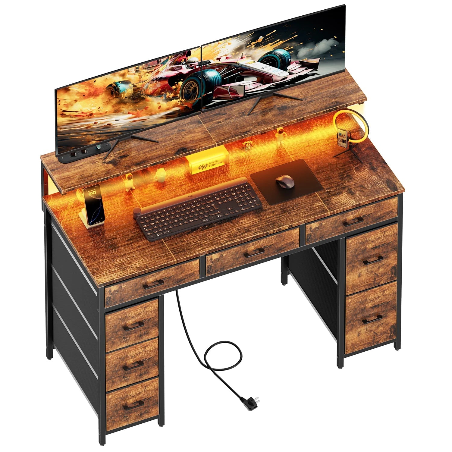 gaming Desk with LED - ZYVEXO