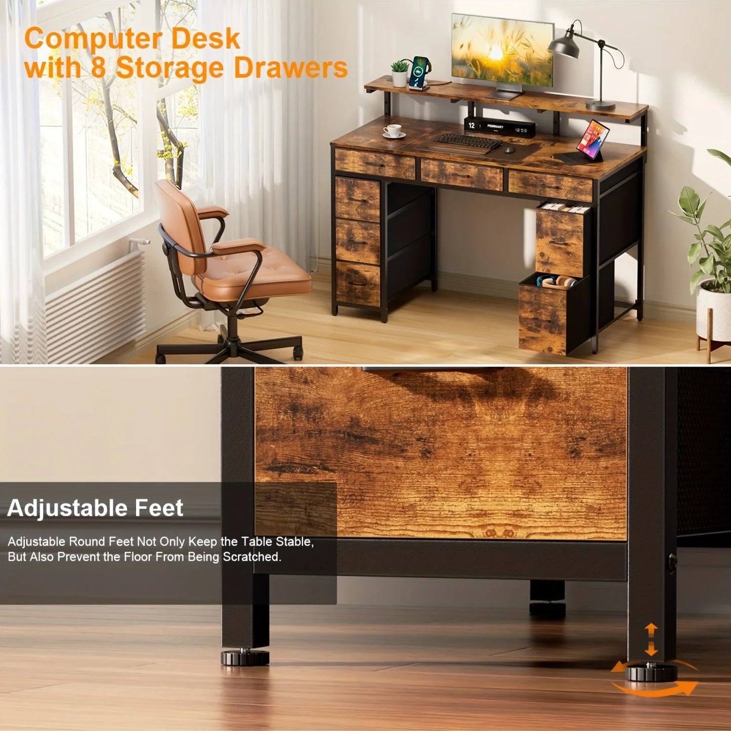 gaming Desk with LED - ZYVEXO