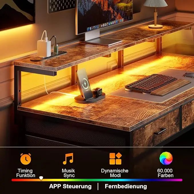 gaming Desk with LED - ZYVEXO
