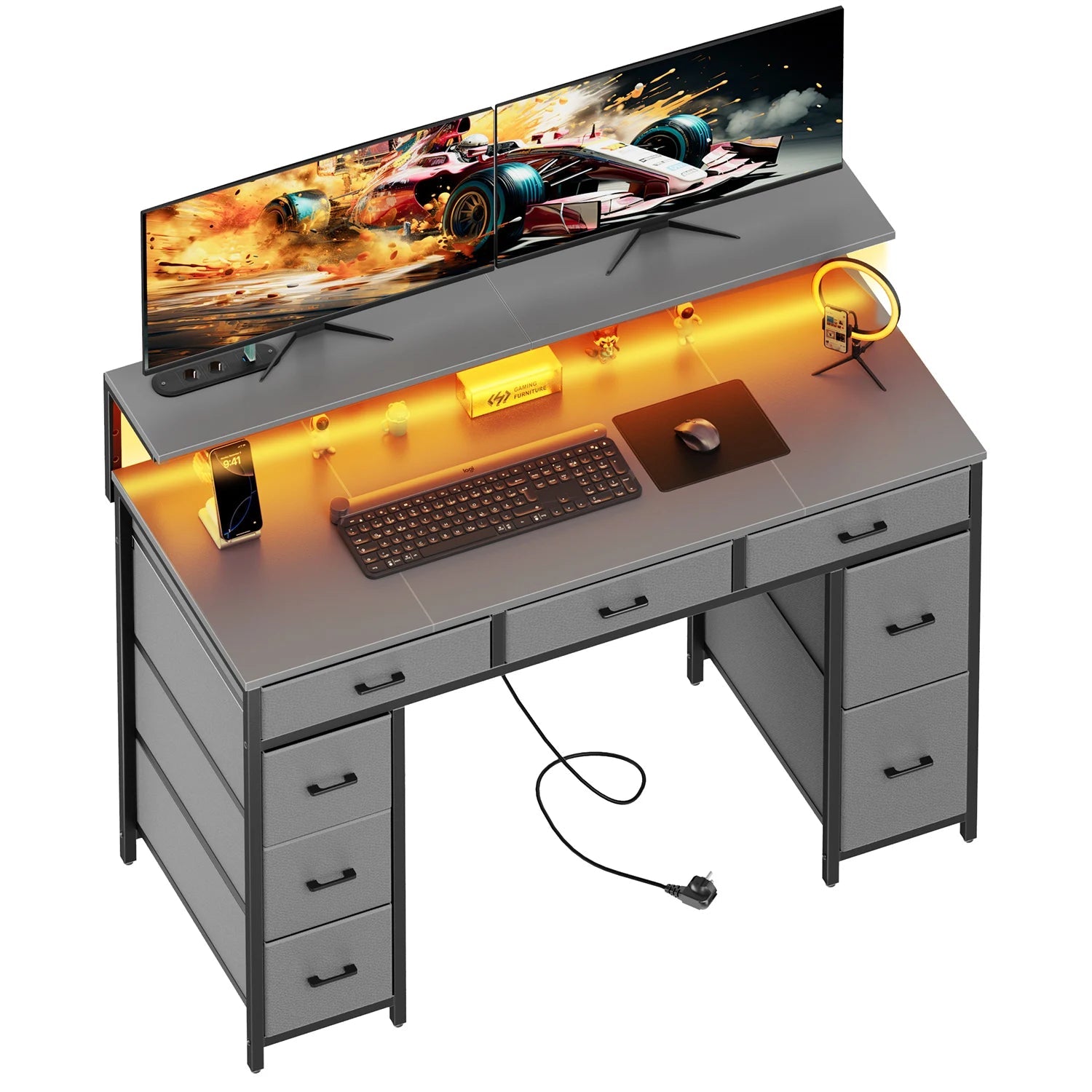 gaming Desk with LED - ZYVEXO