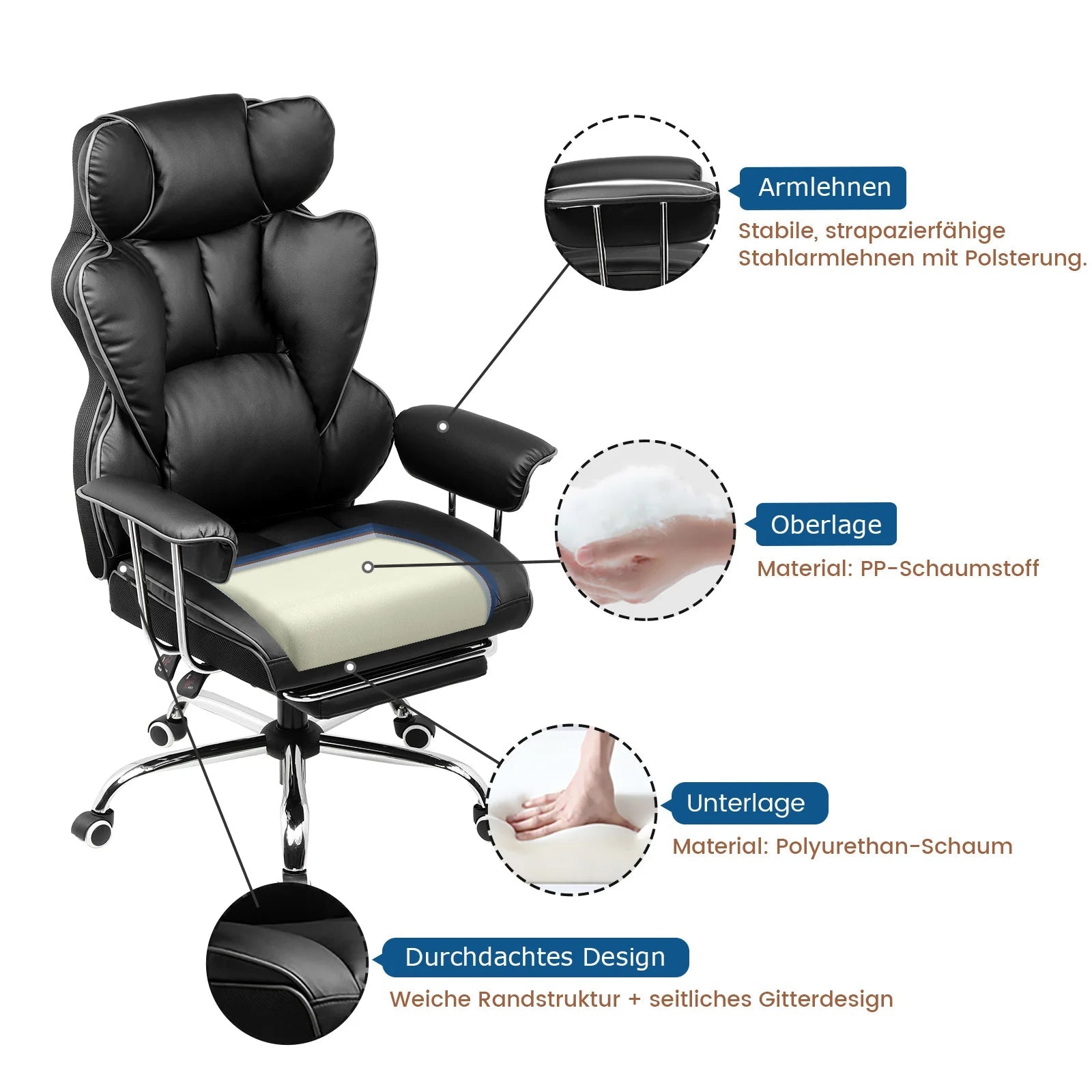 GTPLAYER Gaming chair super comfy - ZYVEXO
