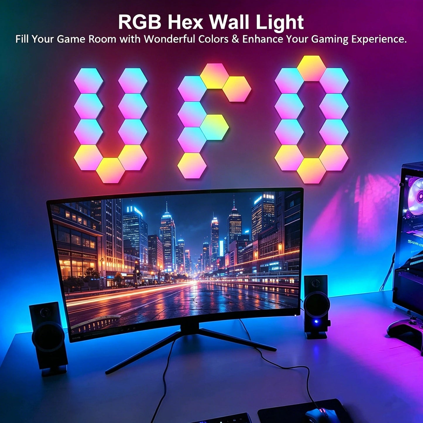 Hexagon Lights RGB - ZYVEXO