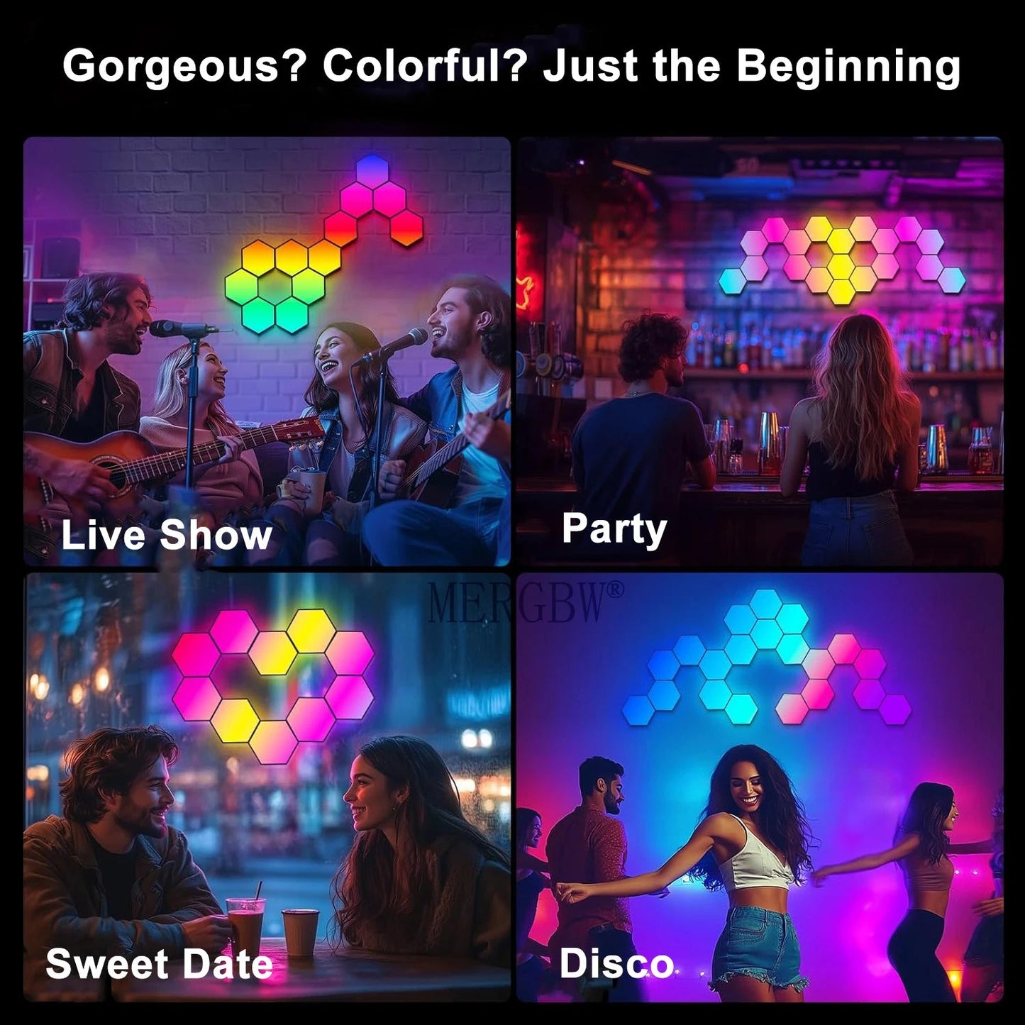 Hexagon Lights RGB - ZYVEXO