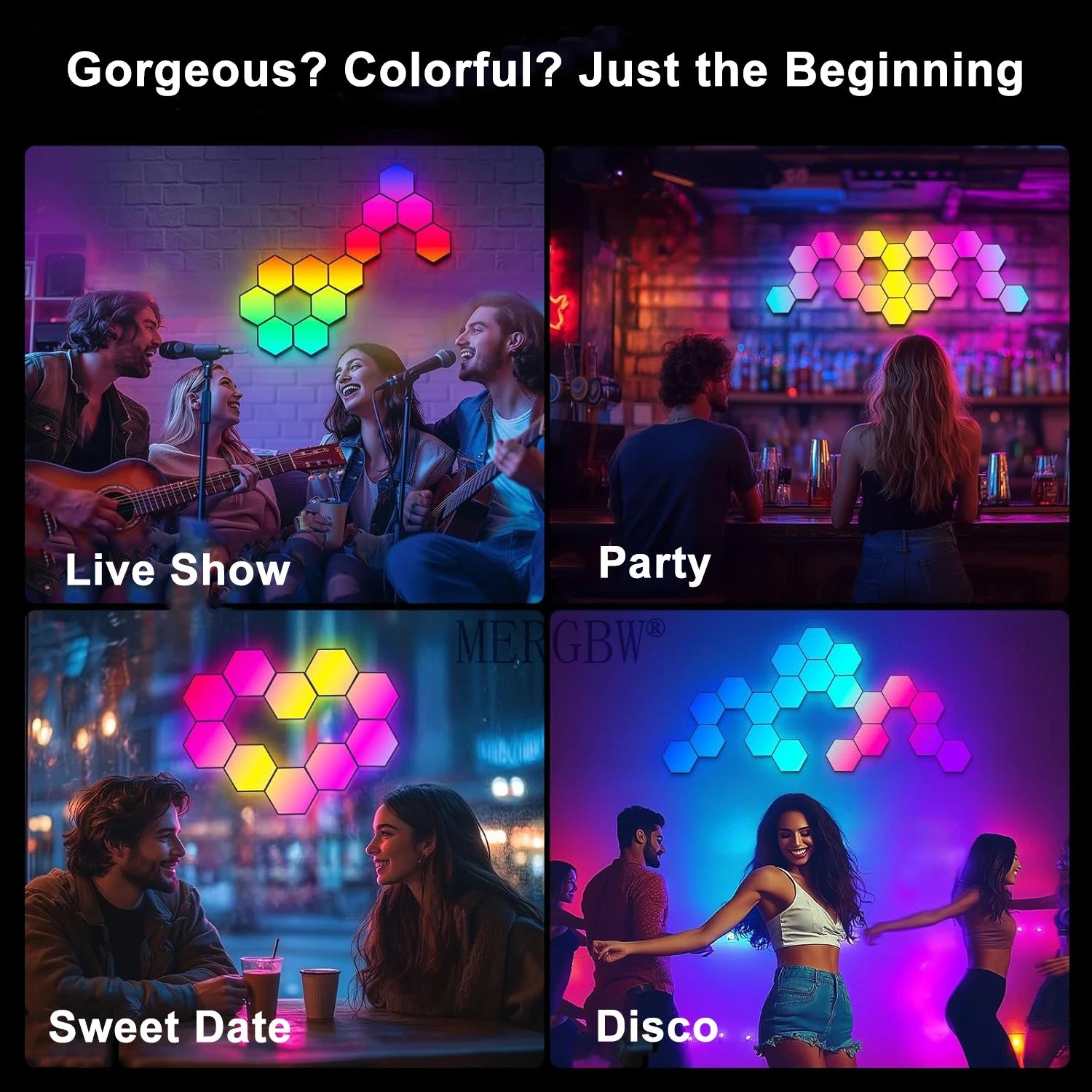 Hexagon Lights RGB - ZYVEXO