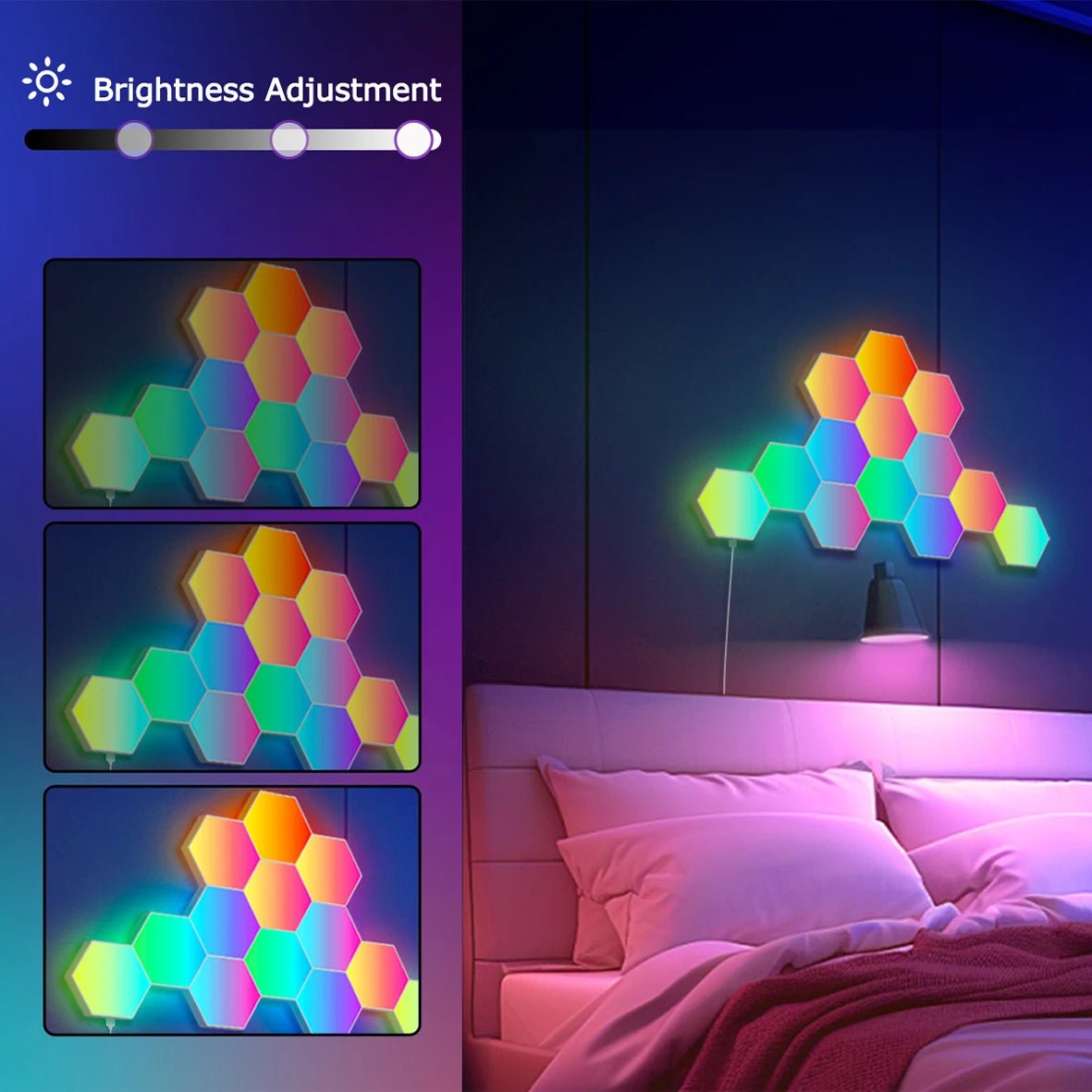 Hexagon Lights RGB - ZYVEXO