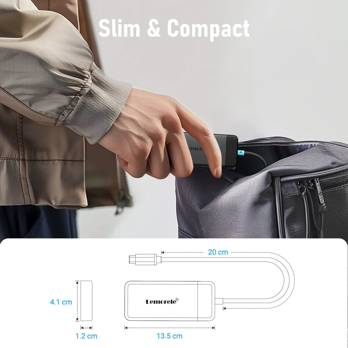 Lemorele TC122 USB C HUB Dual HDMI 4K - ZYVEXO