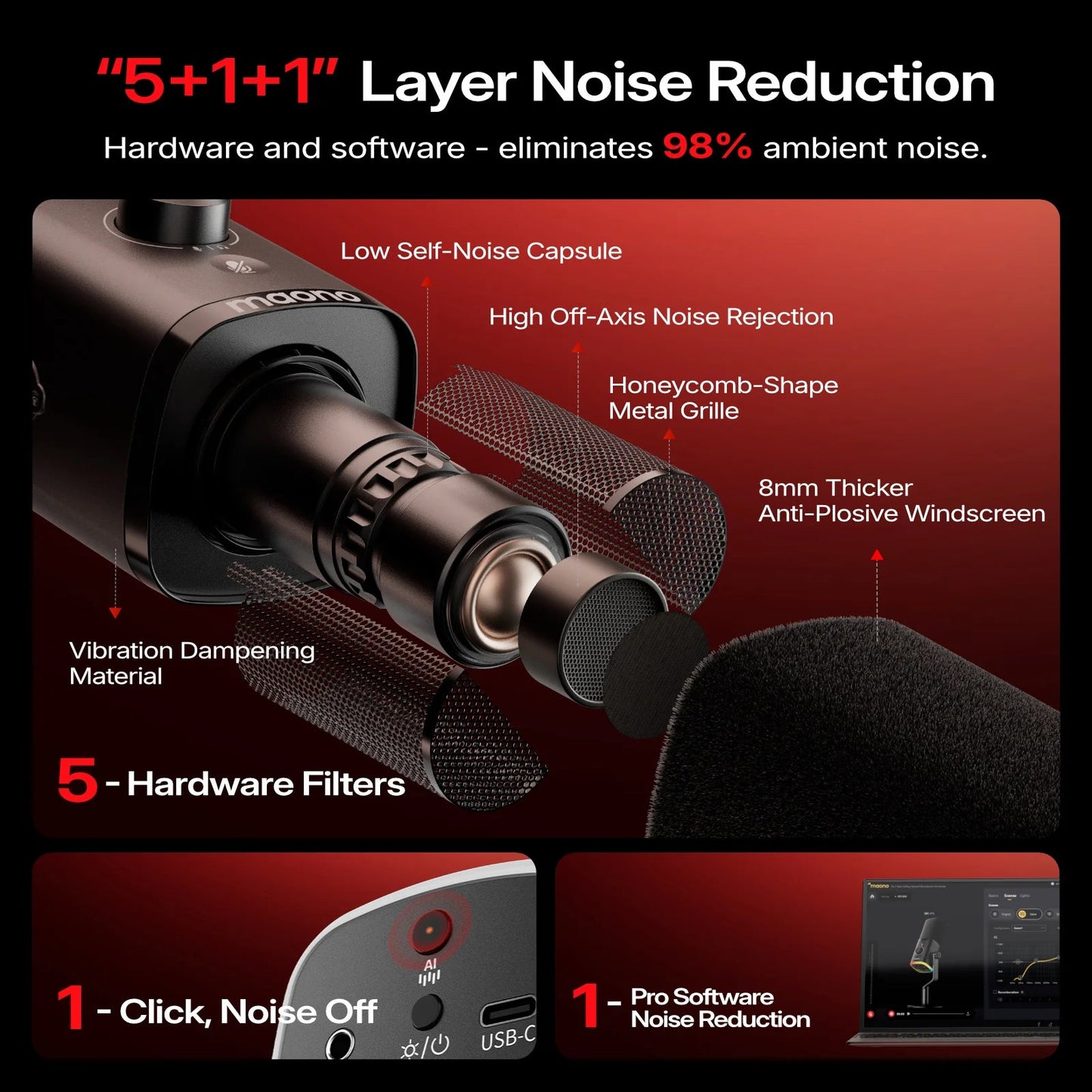 MAONO PD100W Wireless Microphone - ZYVEXO