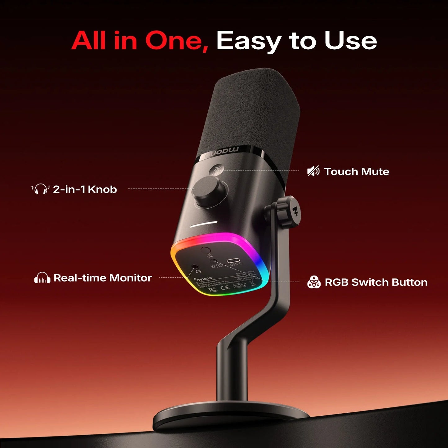 MAONO PD100W Wireless Microphone - ZYVEXO
